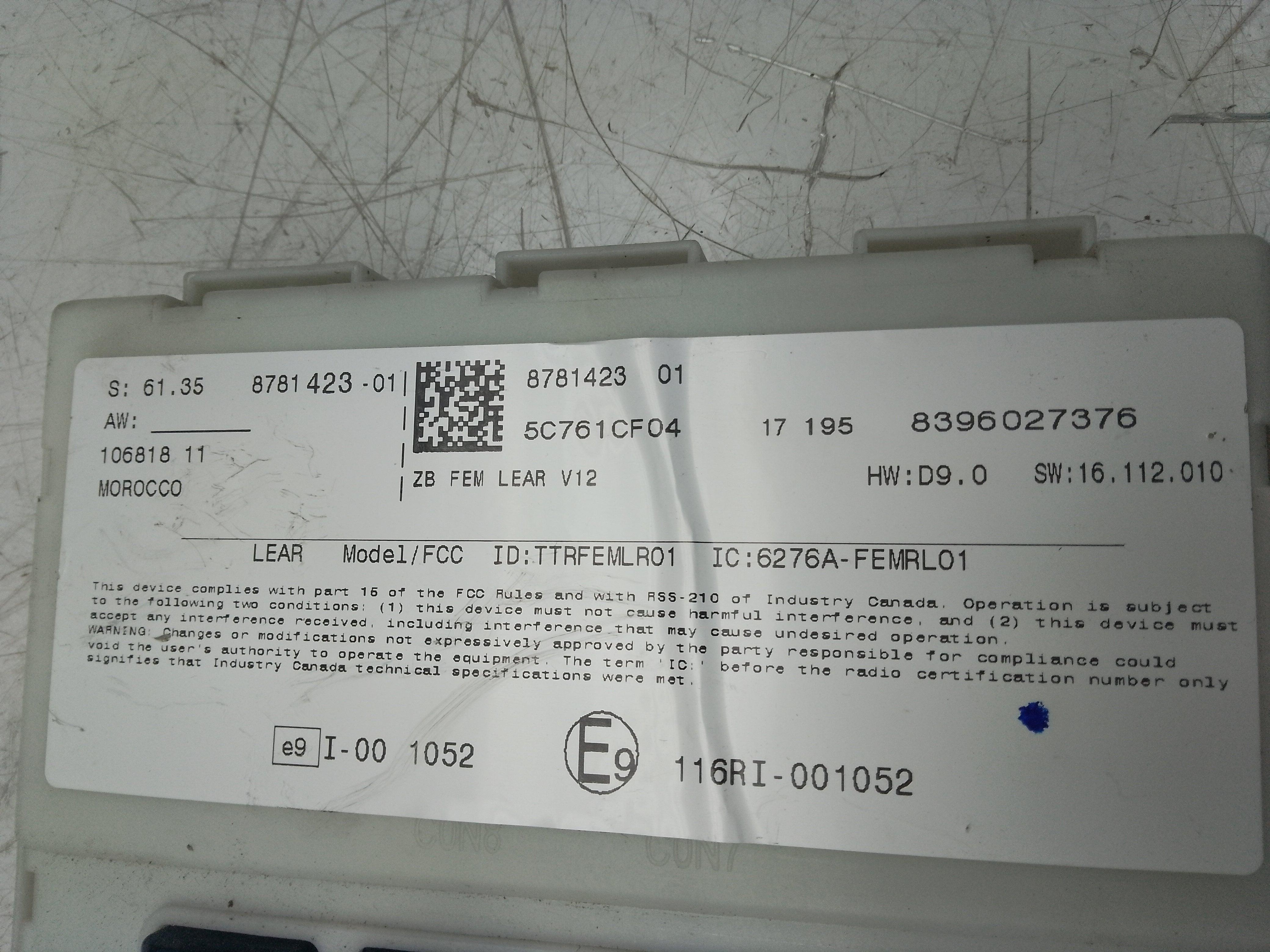 BMW 3 Series F30 Body Control Module (8781423) (5C761CF)