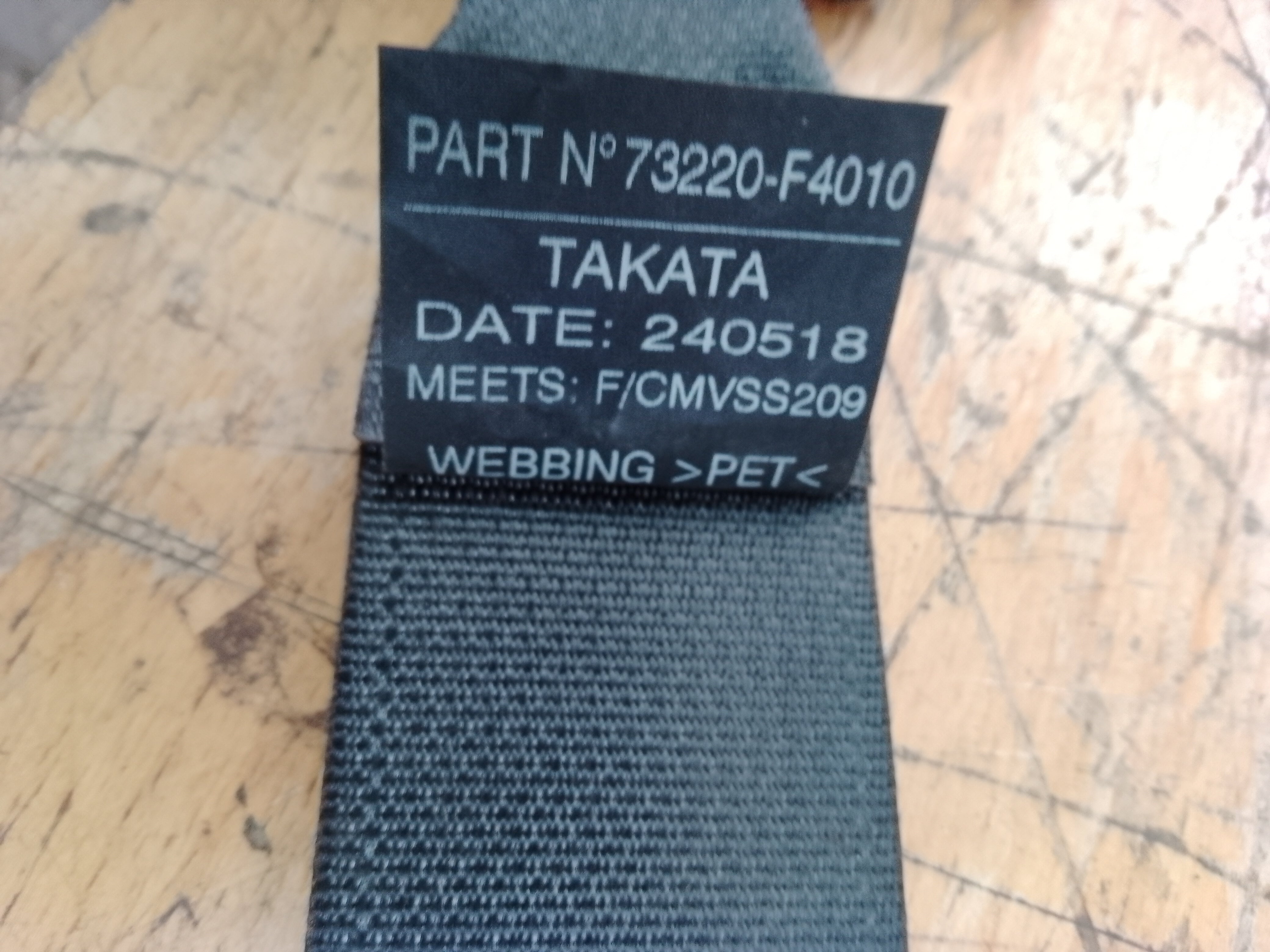 Toyota C-HR 2016-2023 Left Passenger Nearside Front Seat Belt (73220-F4010)