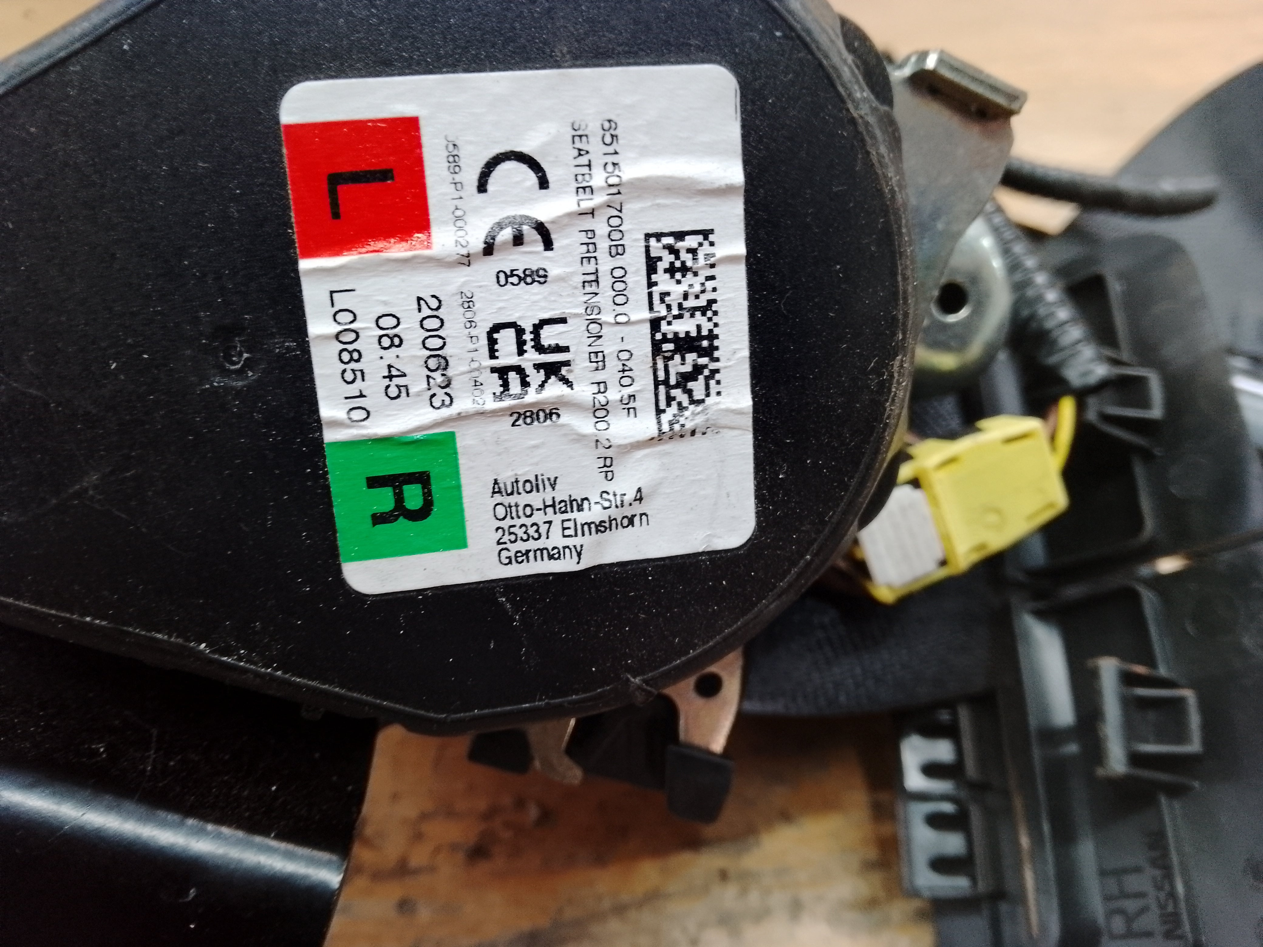 Nissan Juke 2023 F16 Rear Right Seatbelt (88884-6PA0B) (888846PA0B) (0719108)