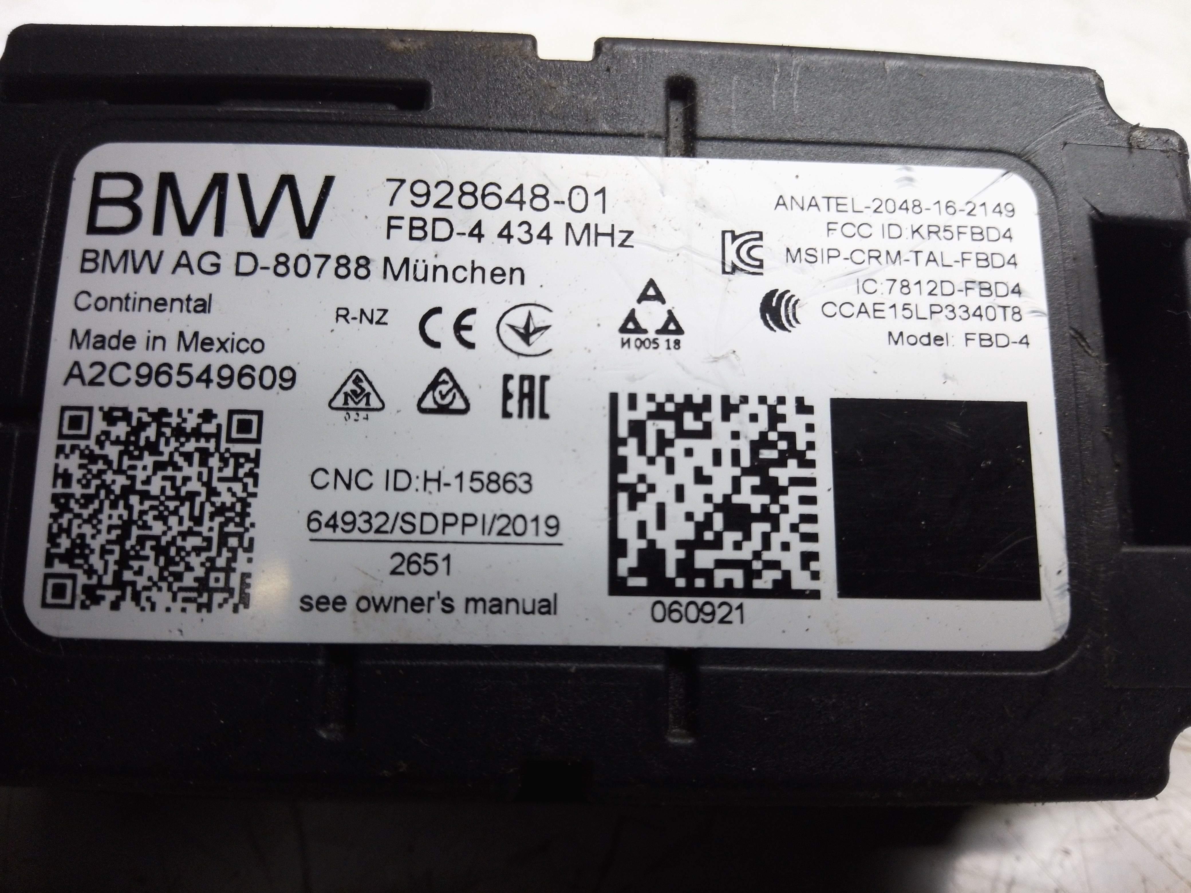 BMW 3 Series G20 2021 Radio Receiver Control Module ECU (7928648)