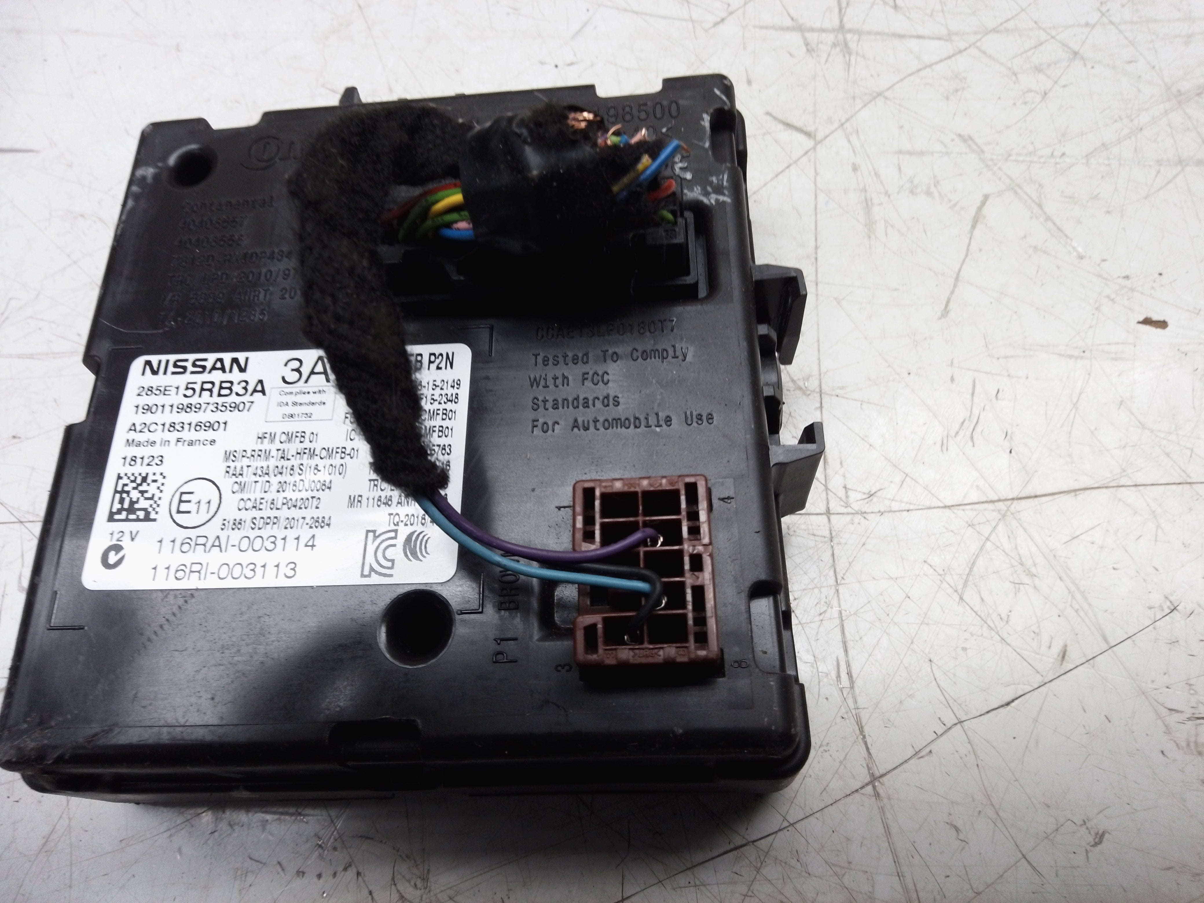 Nissan Micra 2017–2023 Keyless Entry Module ECU (285E15RB3A)