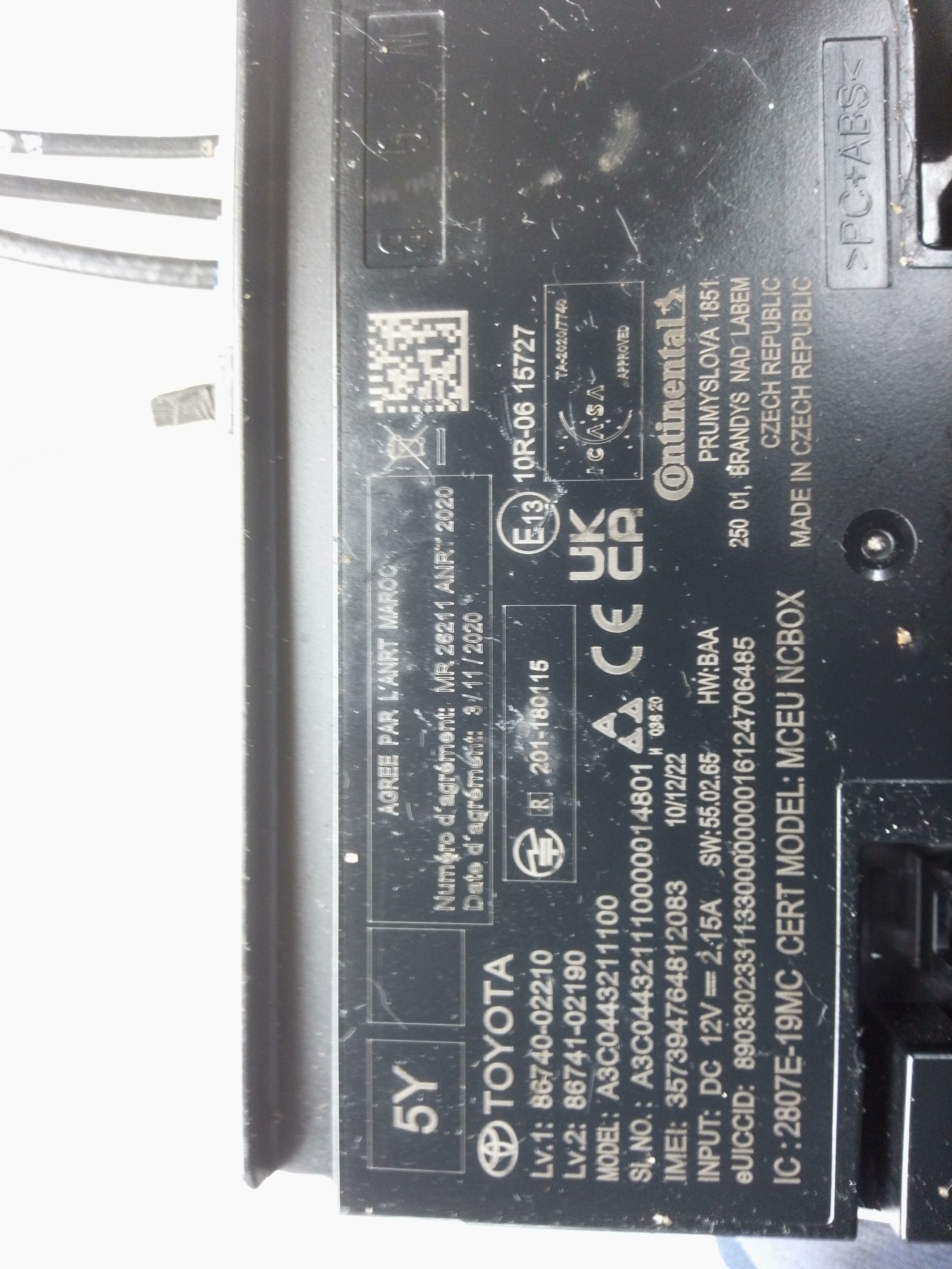 Toyota Corolla 2022 Hybrid Control Module (86740-02210) (86741-02190)