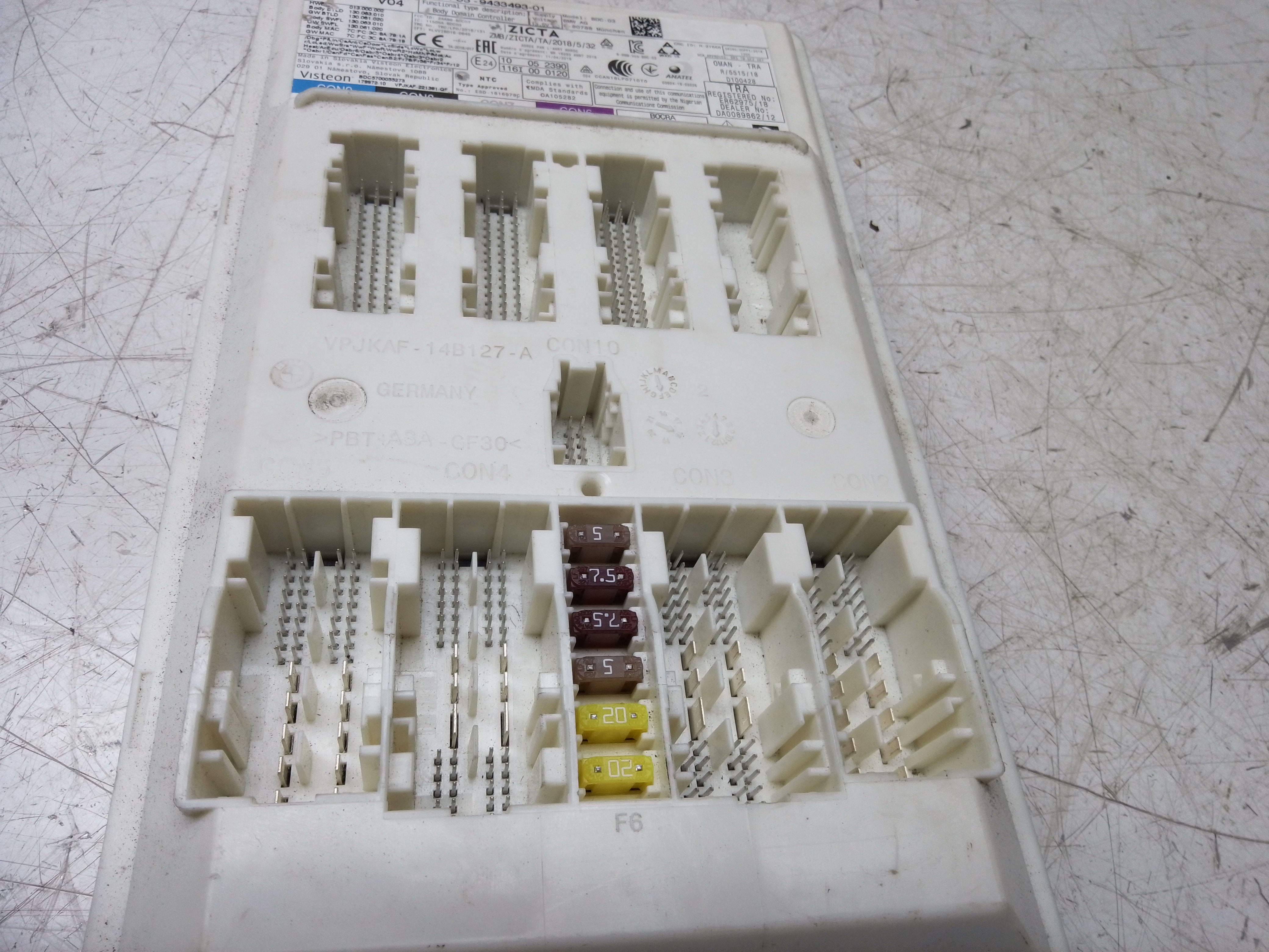 BMW 3 Series G20 2019 Body Control Module ECU (9433493)