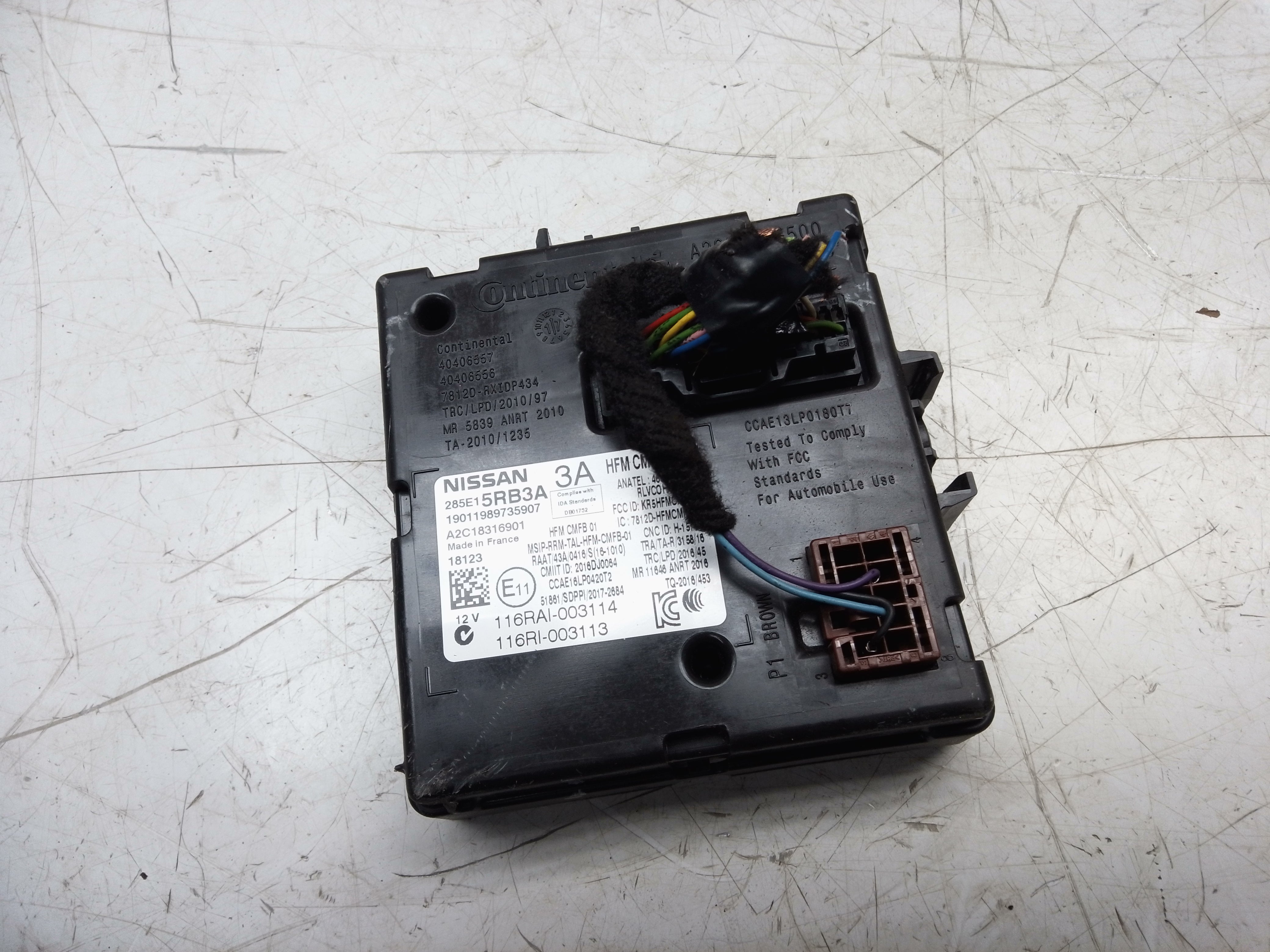 Nissan Micra 2017–2023 Keyless Entry Module ECU (285E15RB3A)