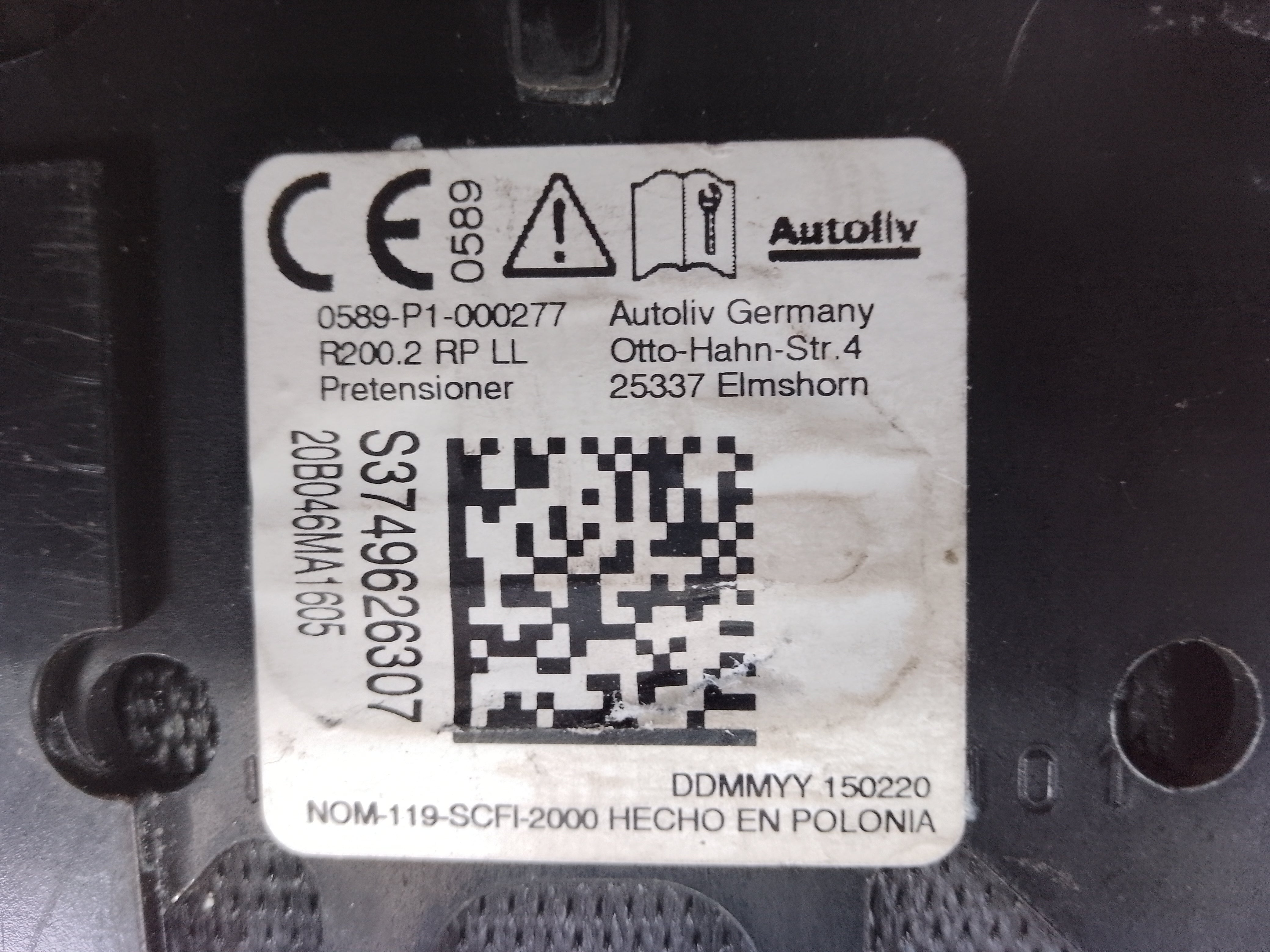 BMW 3 Series G20/G21/G28 2018–2024 Seat Belt – Left or Right (S3749626307)