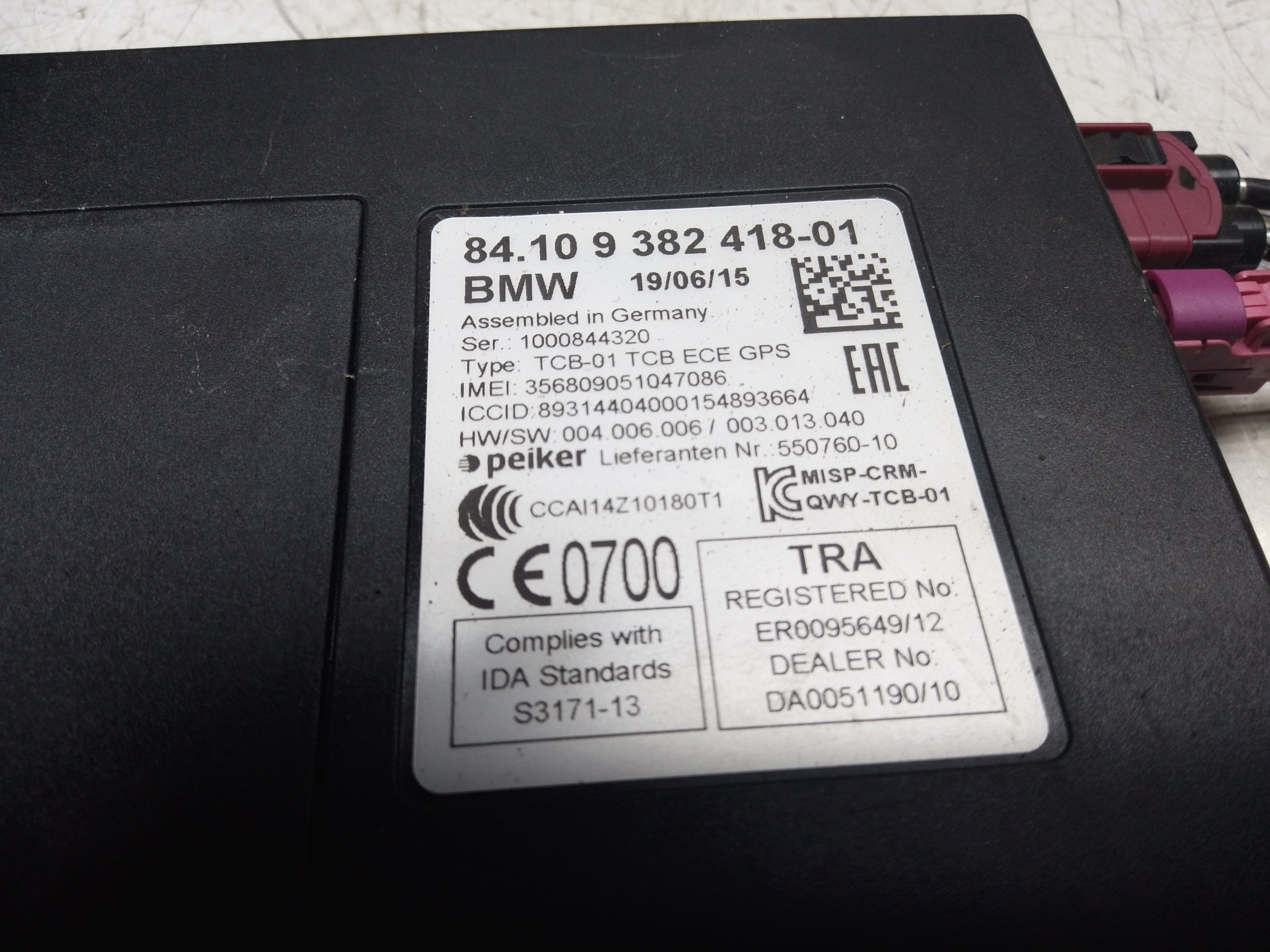 BMW 3 Series F31 2014 Bluetooth Control Unit (550760-10)