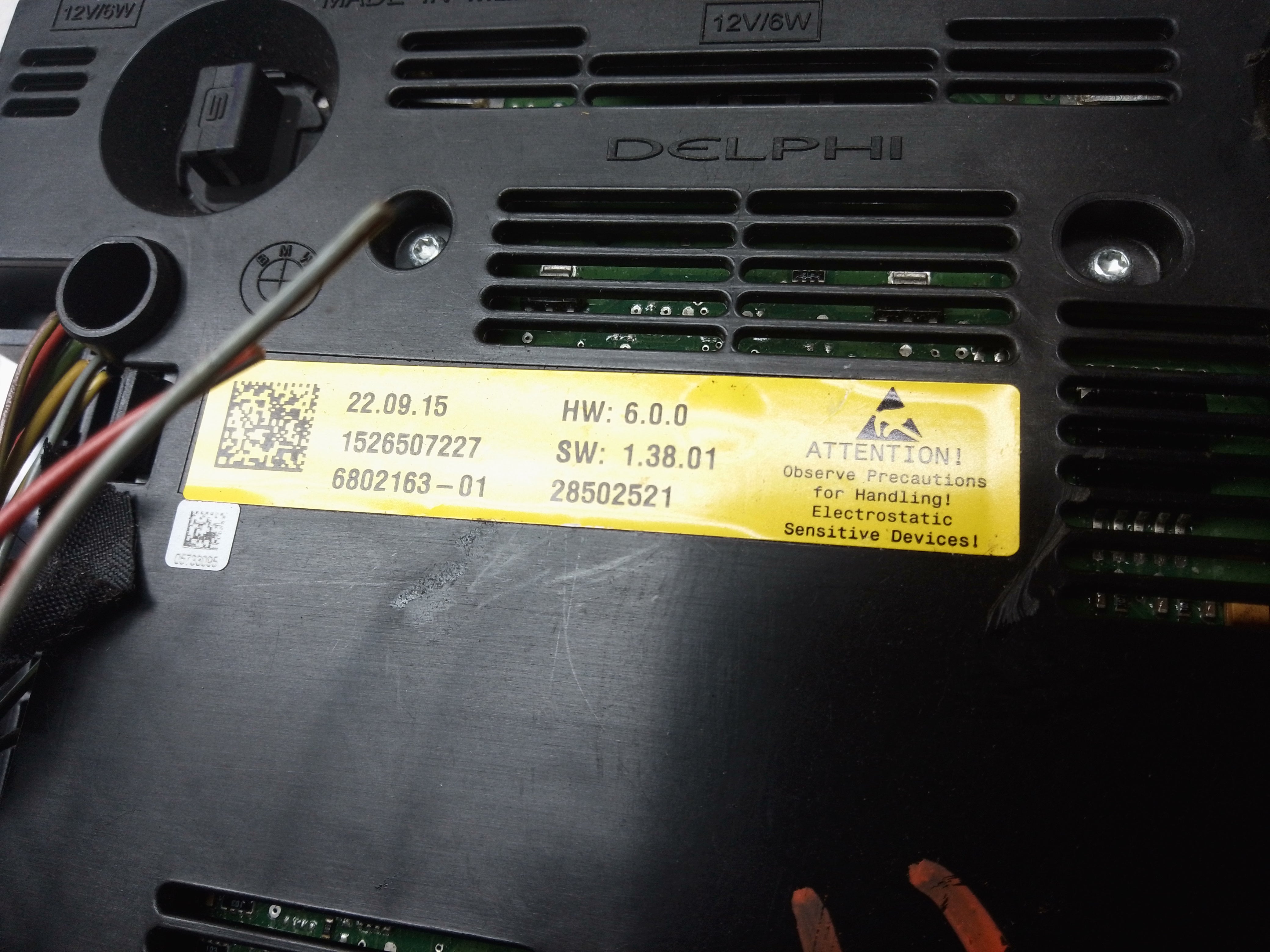 BMW X3 F25 Roof Switch Front Interior Light Lamp Panel Headliner Black (6802163)