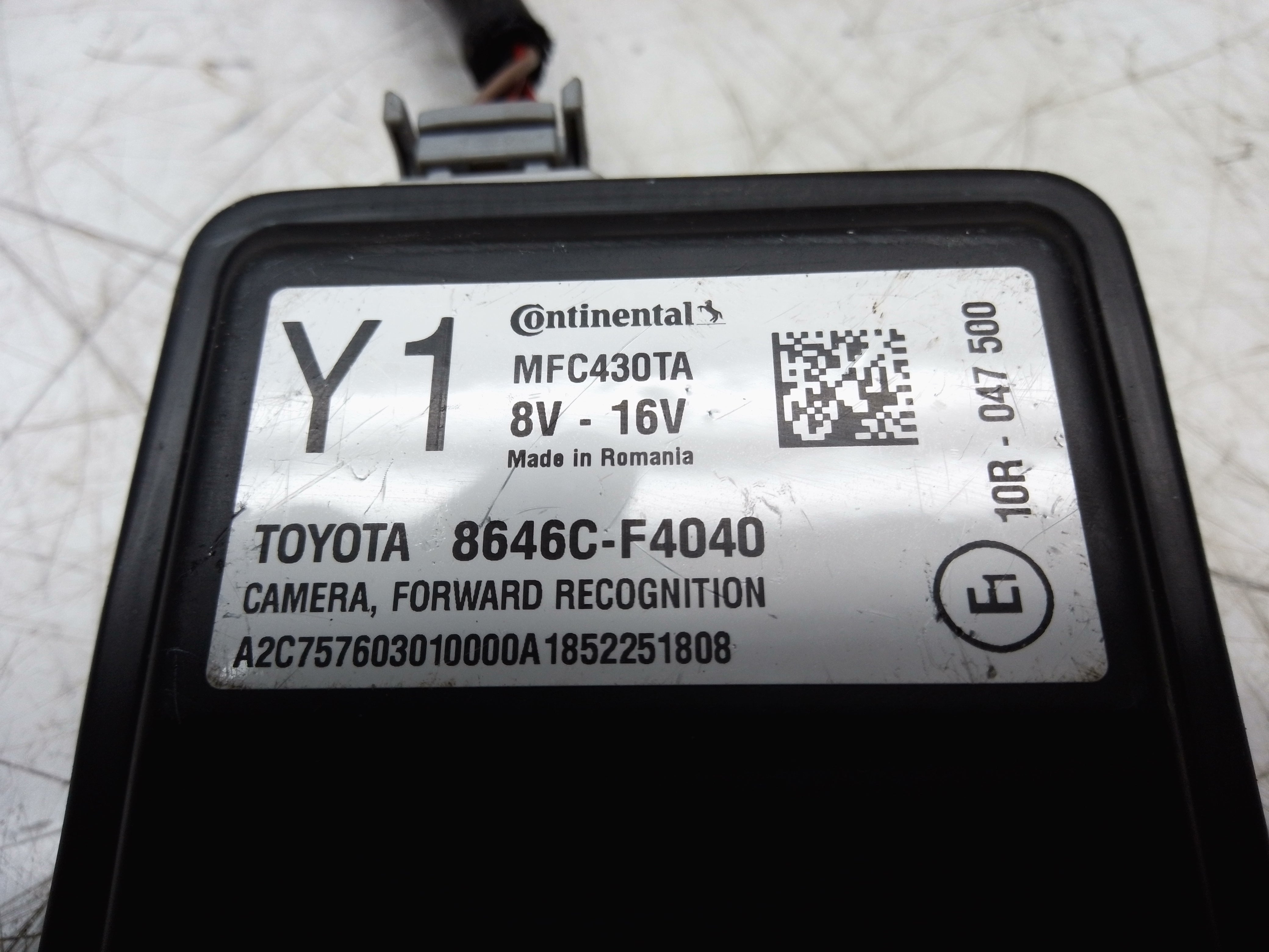 Toyota C-HR 2019 Forward Recognition Camera (8646C-F4040)