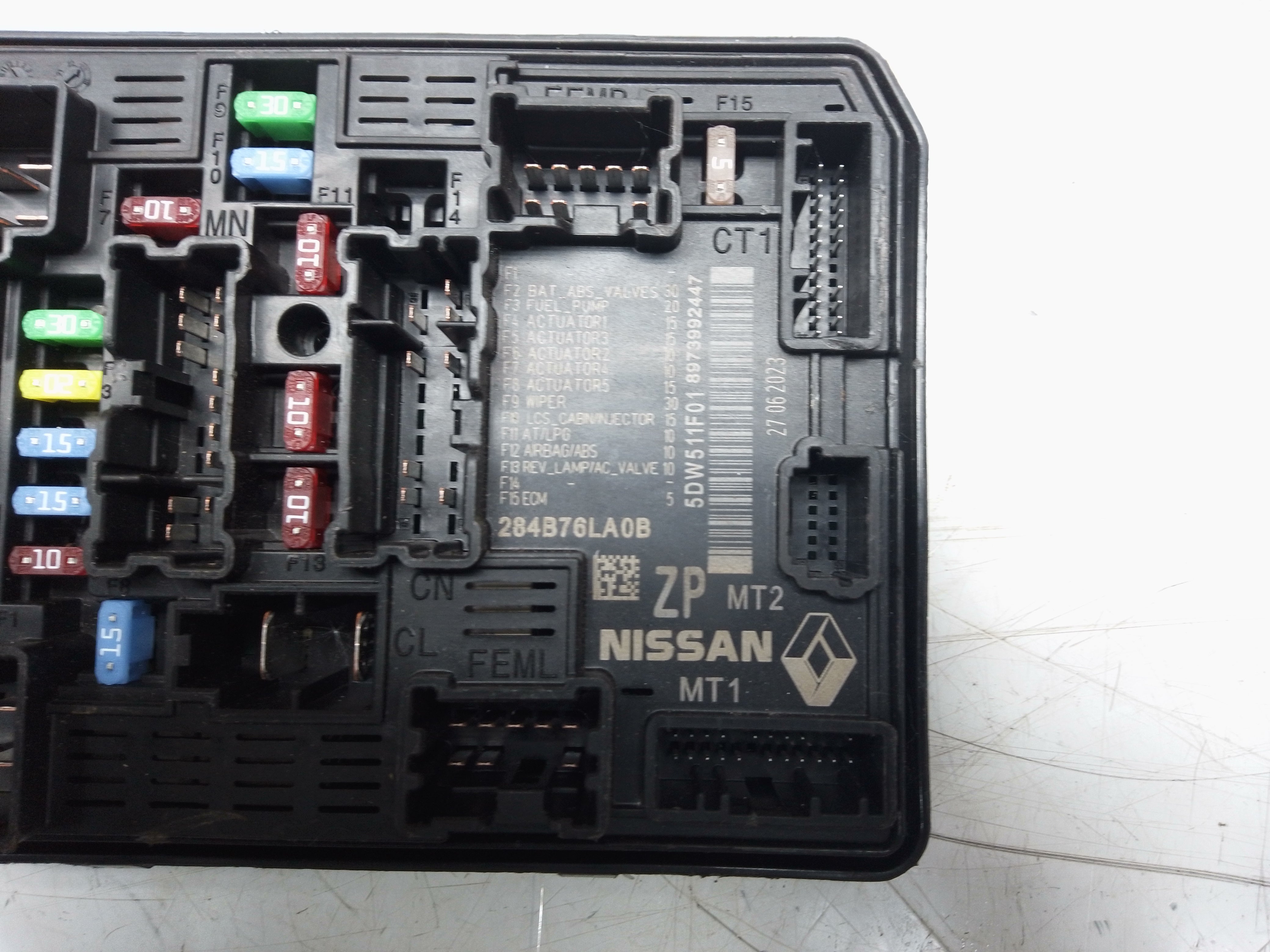 Nissan Juke 2021 Fuse Box (284B76LA0B)