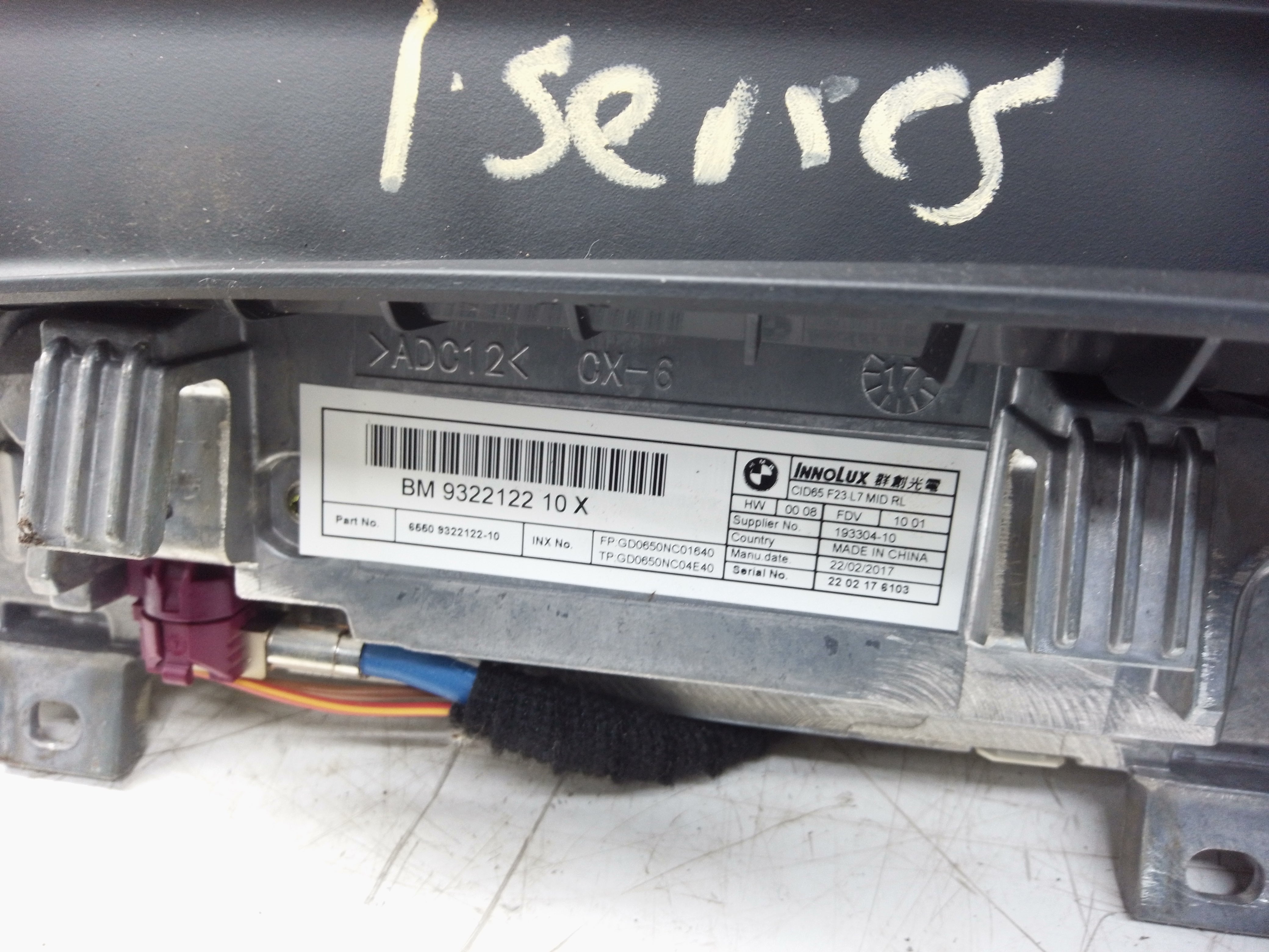 BMW 1 Series F20 Multimedia NBT Unit iDrive Kit (8792148) (9322122) (9286699)