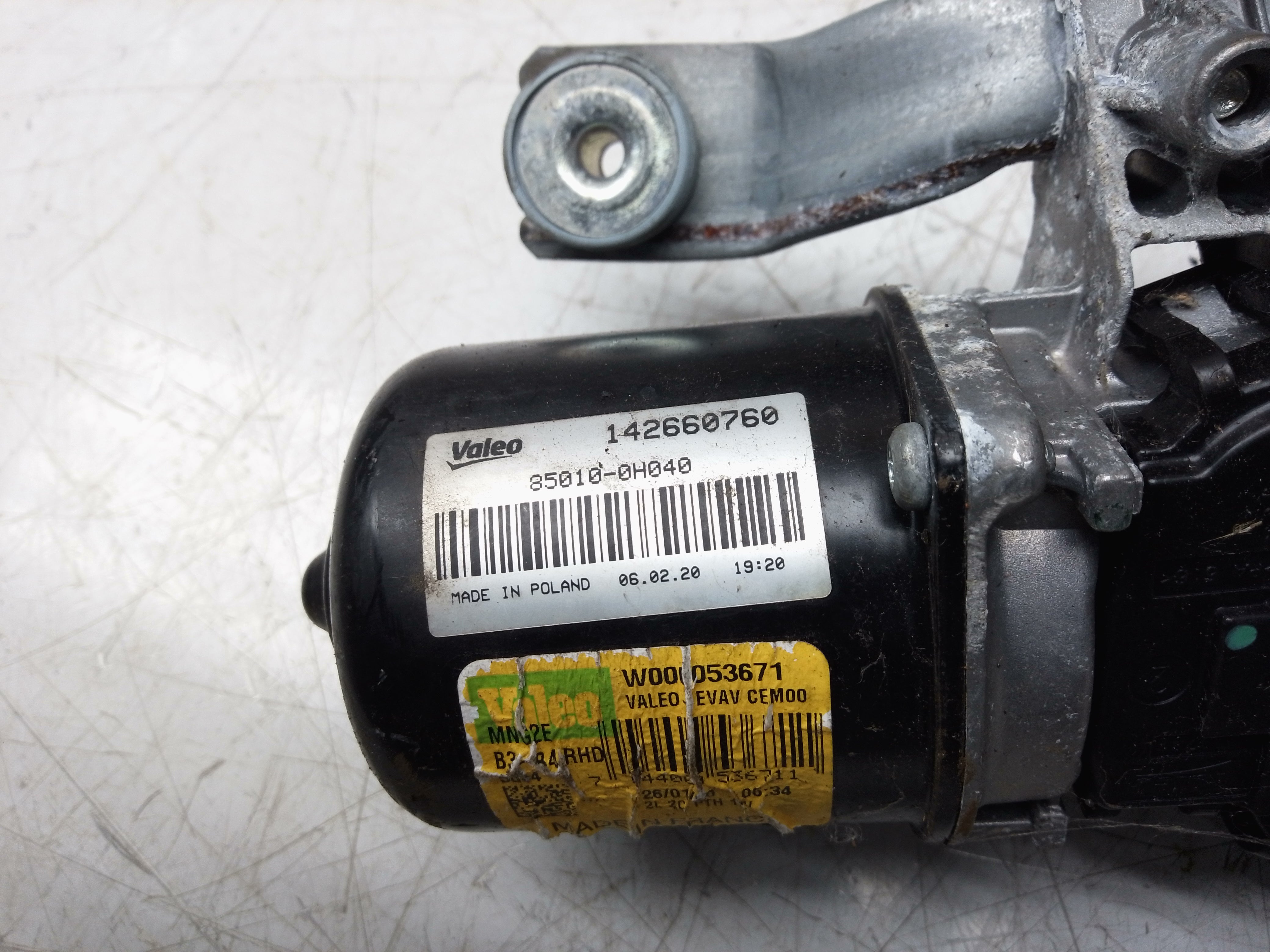 Toyota Aygo 2016 Wiper Linkage With Motor (85010-0H040)