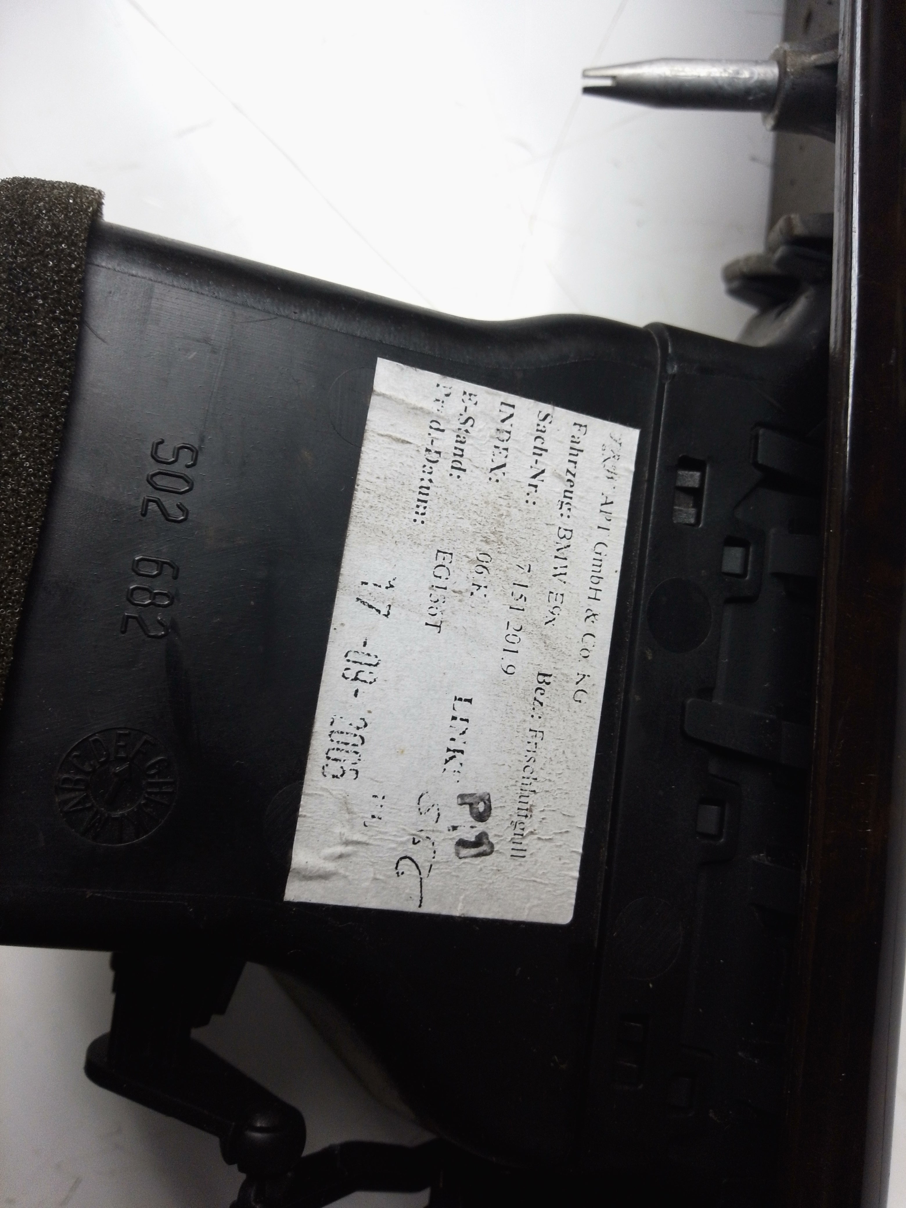 BMW 3 Series E90 E91 Air Vent Grill/Dashboard Cover Wood Trim Complete (7132852)