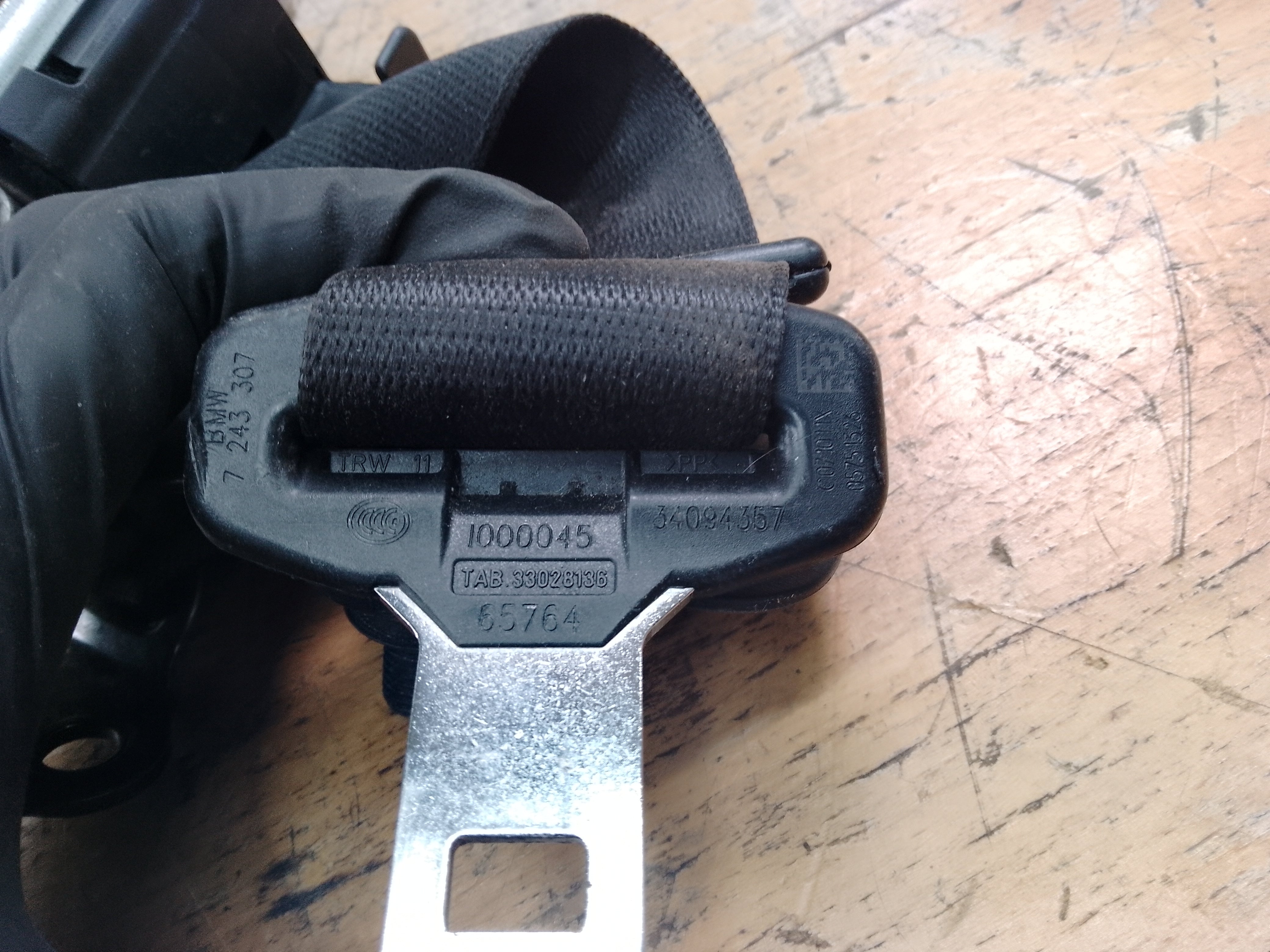 BMW 3 Series F30 2011 Passenger Left Front Seat Belt (34078320C) (A33059634B)