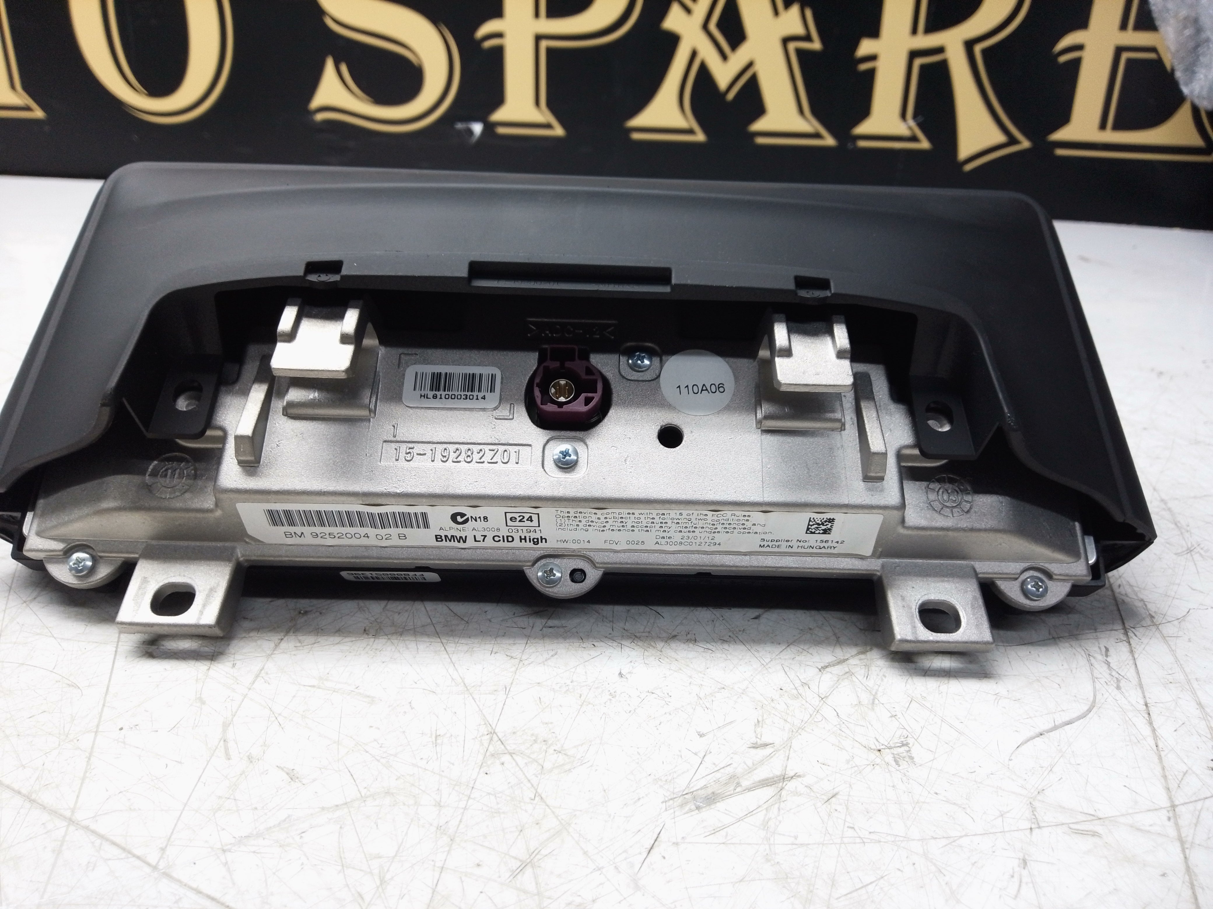 BMW 3 Series 2012 Multimedia Unit Set (9252004) (9267955) (927789301)