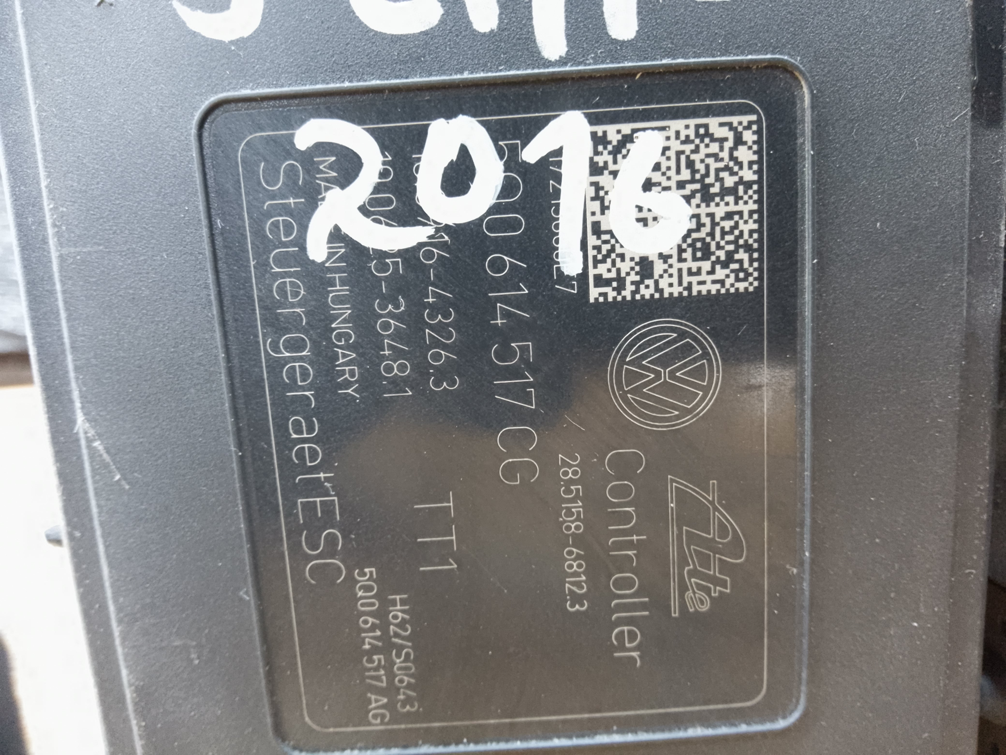 Audi A3 S line / VW Golf 2016 ABS Pump ECU (5Q0614517CG) (10.0220-0998.4)