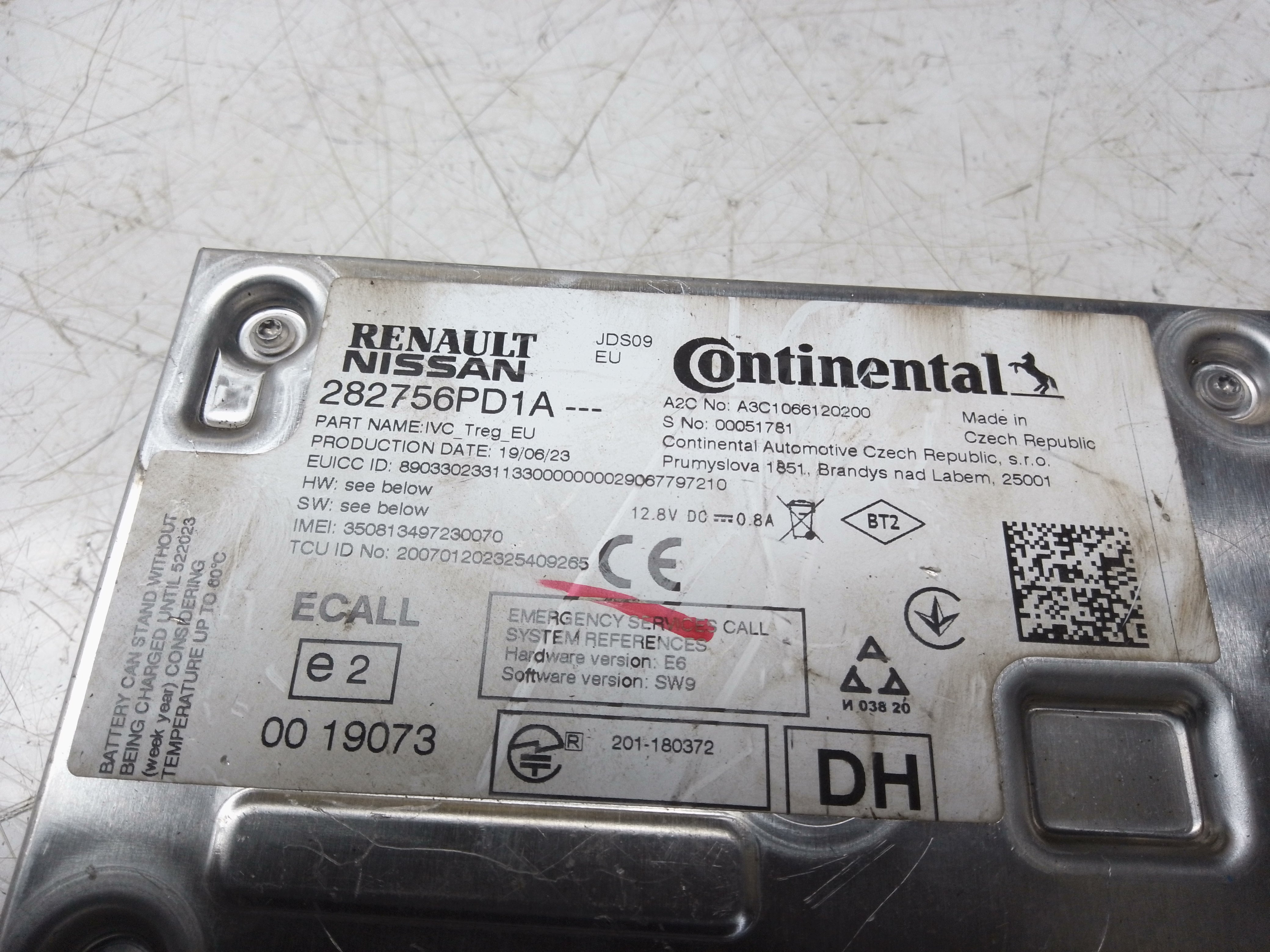 Nissan Juke 2021 Bluetooth Control Module (282756PD1A)