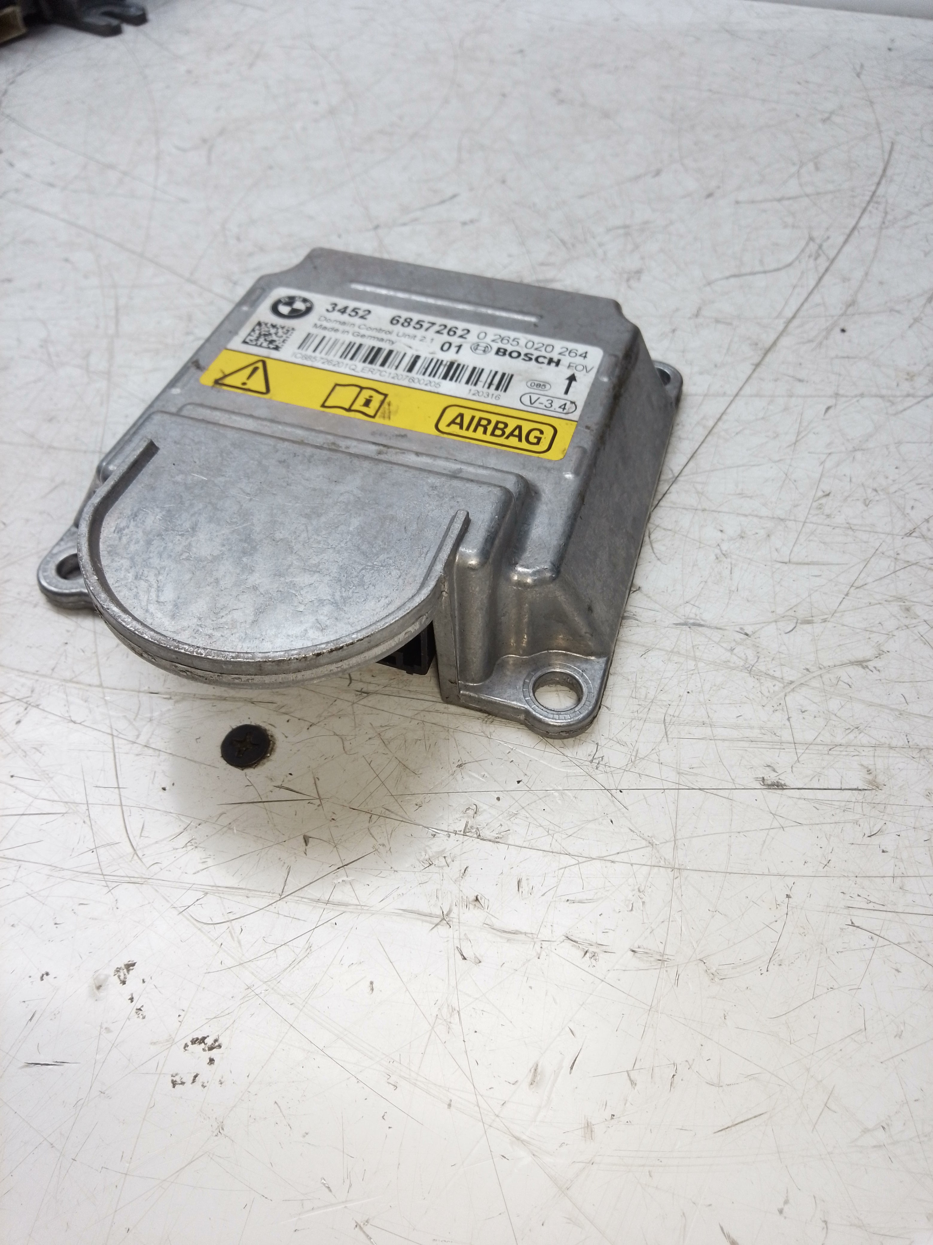 BMW 5 Series F10 F11 Airbag Crash ECU Module 6857262 – 2010–2017