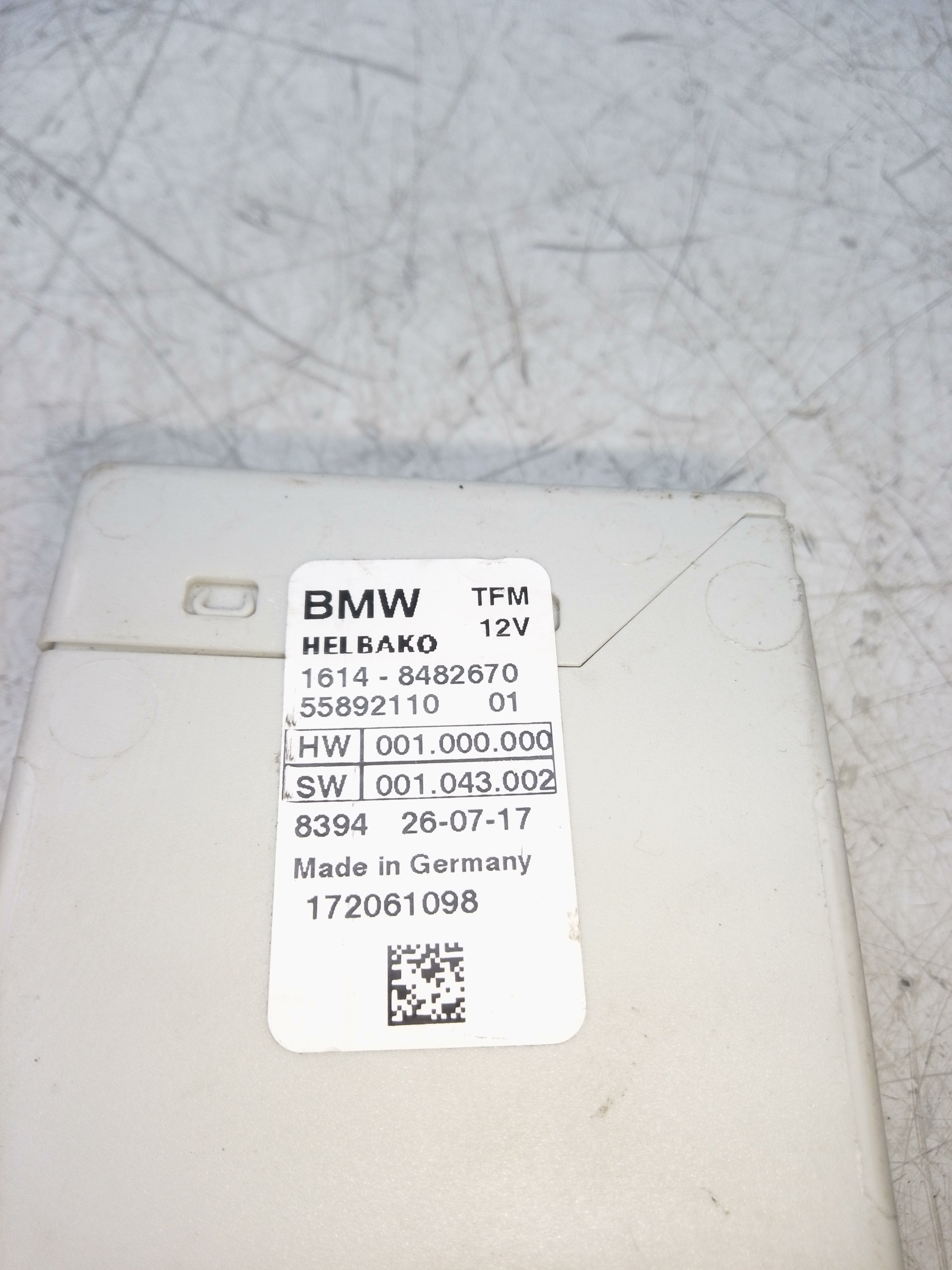 BMW G30/G31/G11/G12/G01/G02 Tank Function Module 55892110-01 – 2016–2024
