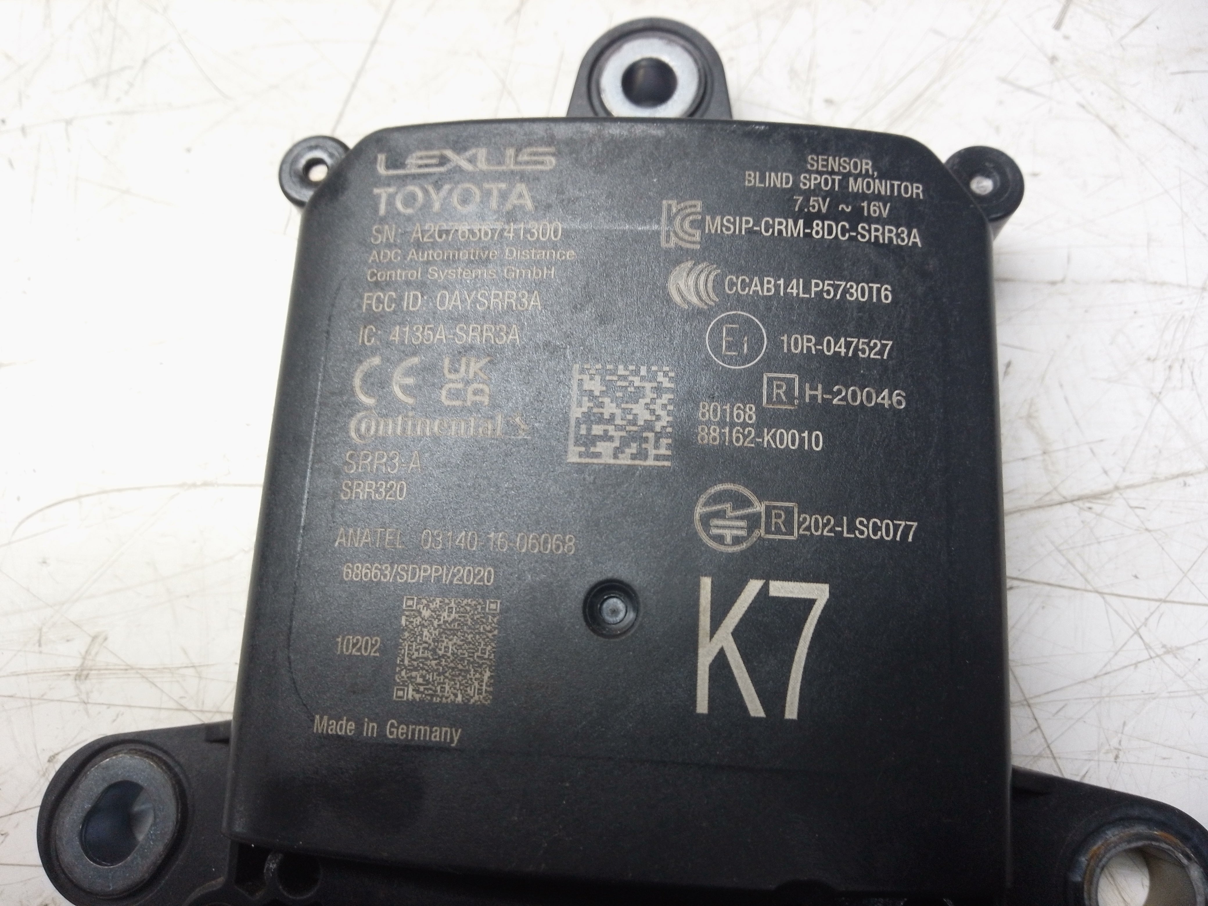 Toyota Corolla 2019-On Blind Spot Monitor (4135A-SRR3A)