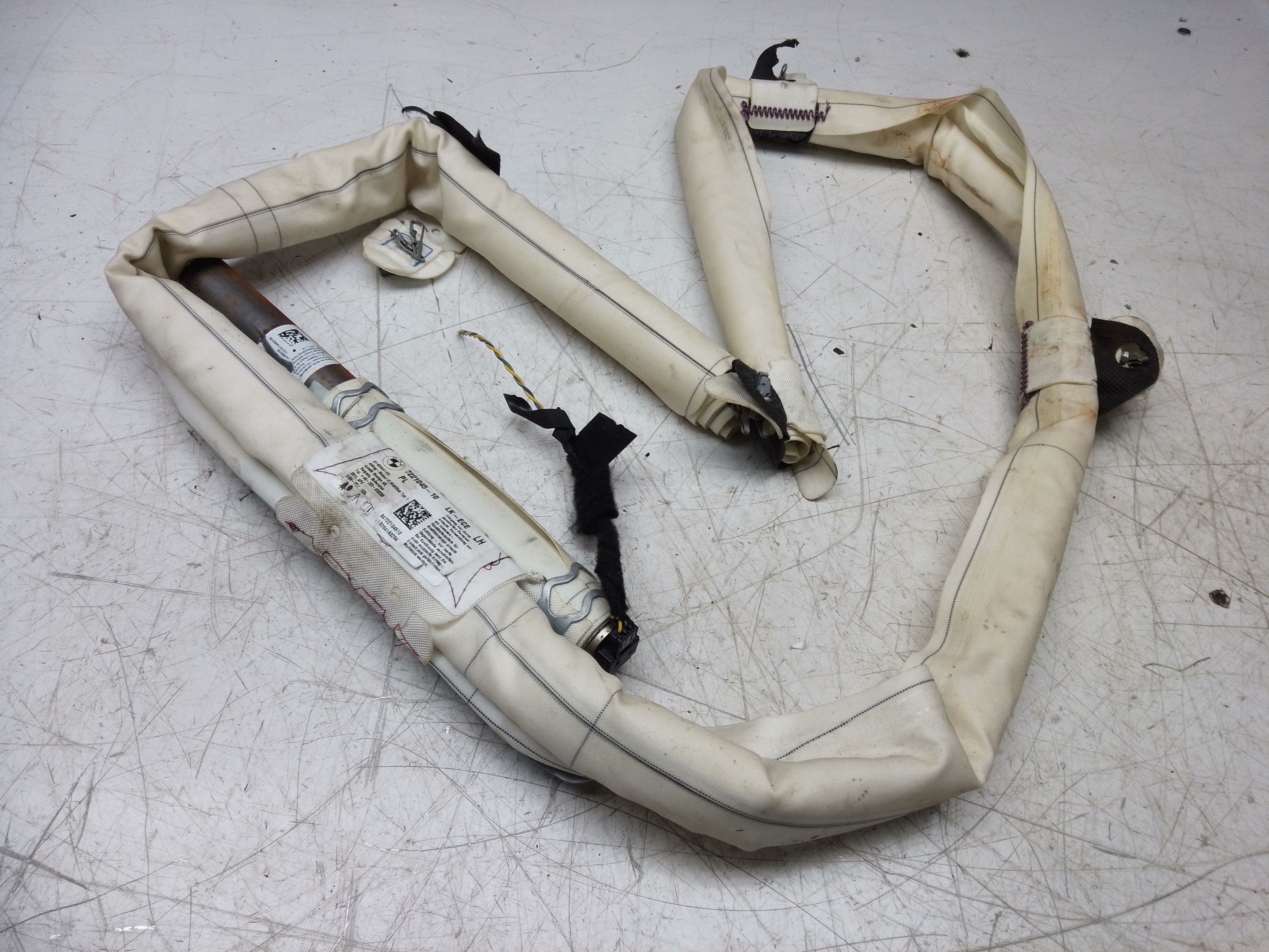 BMW 1 Series F20 2010–2019 Left (Passenger) Roof Curtain Airbag (7221045-10)