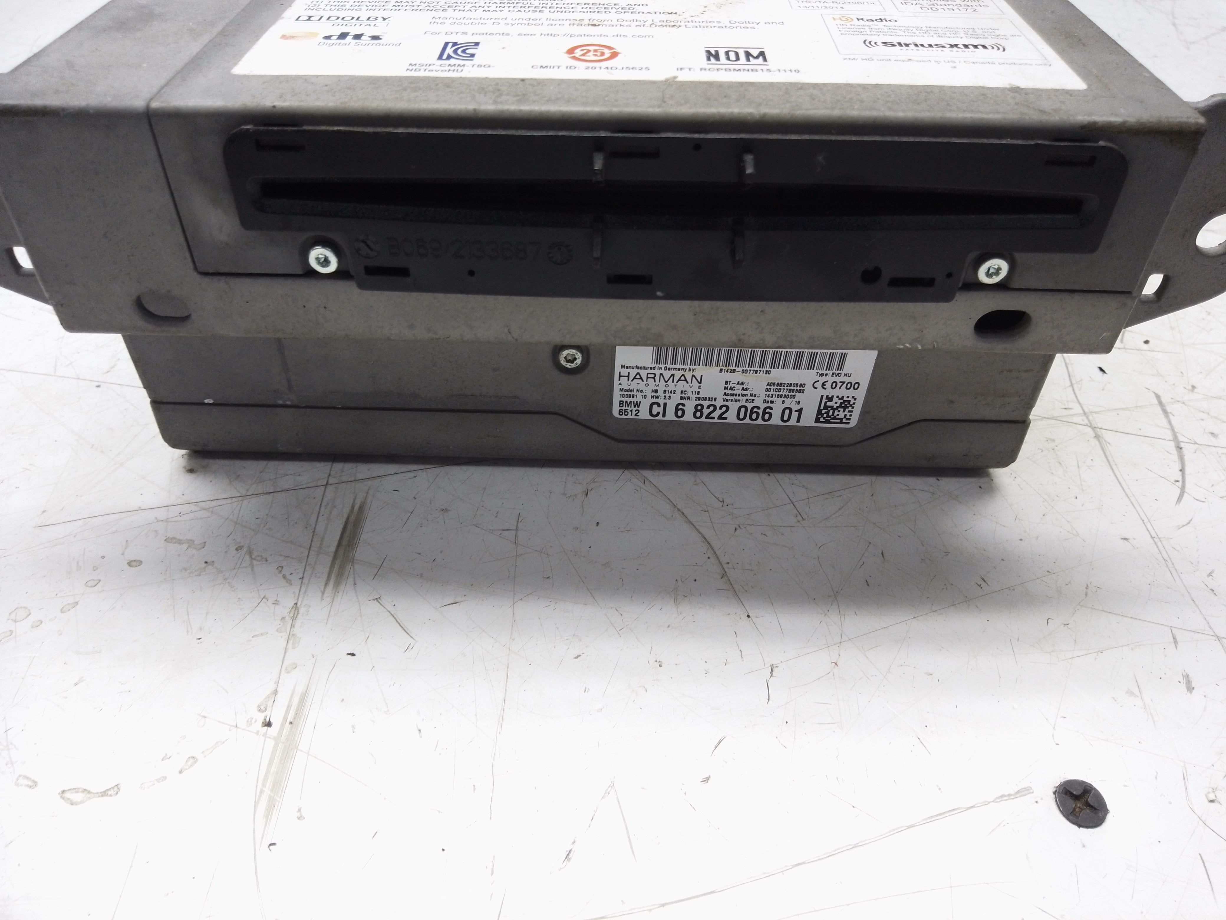 BMW 3 F30 F35 F31 2013 Radio CD GPS Player Head Unit (6822066-01)