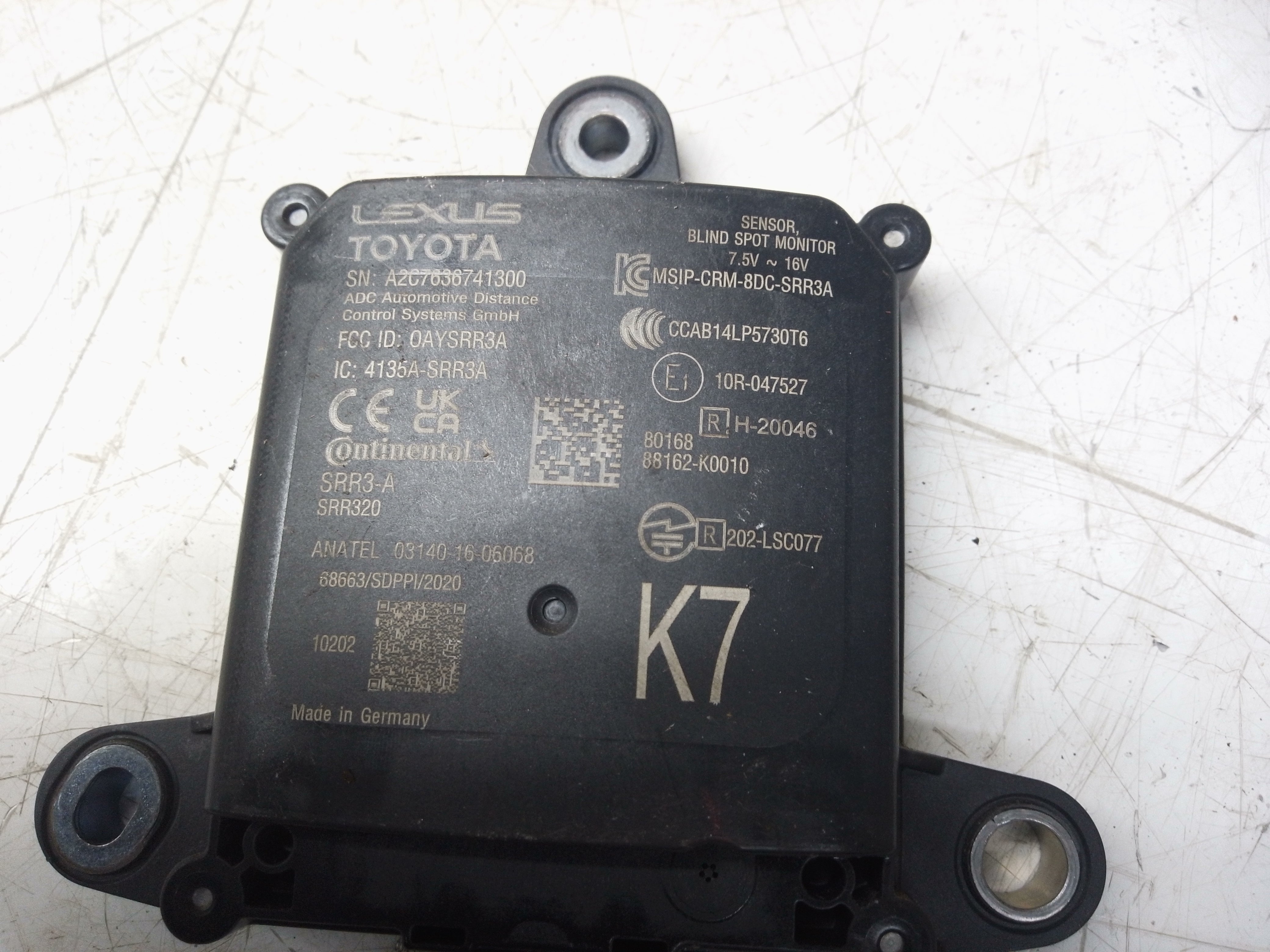 Toyota Corolla 2019-On Blind Spot Monitor (4135A-SRR3A)