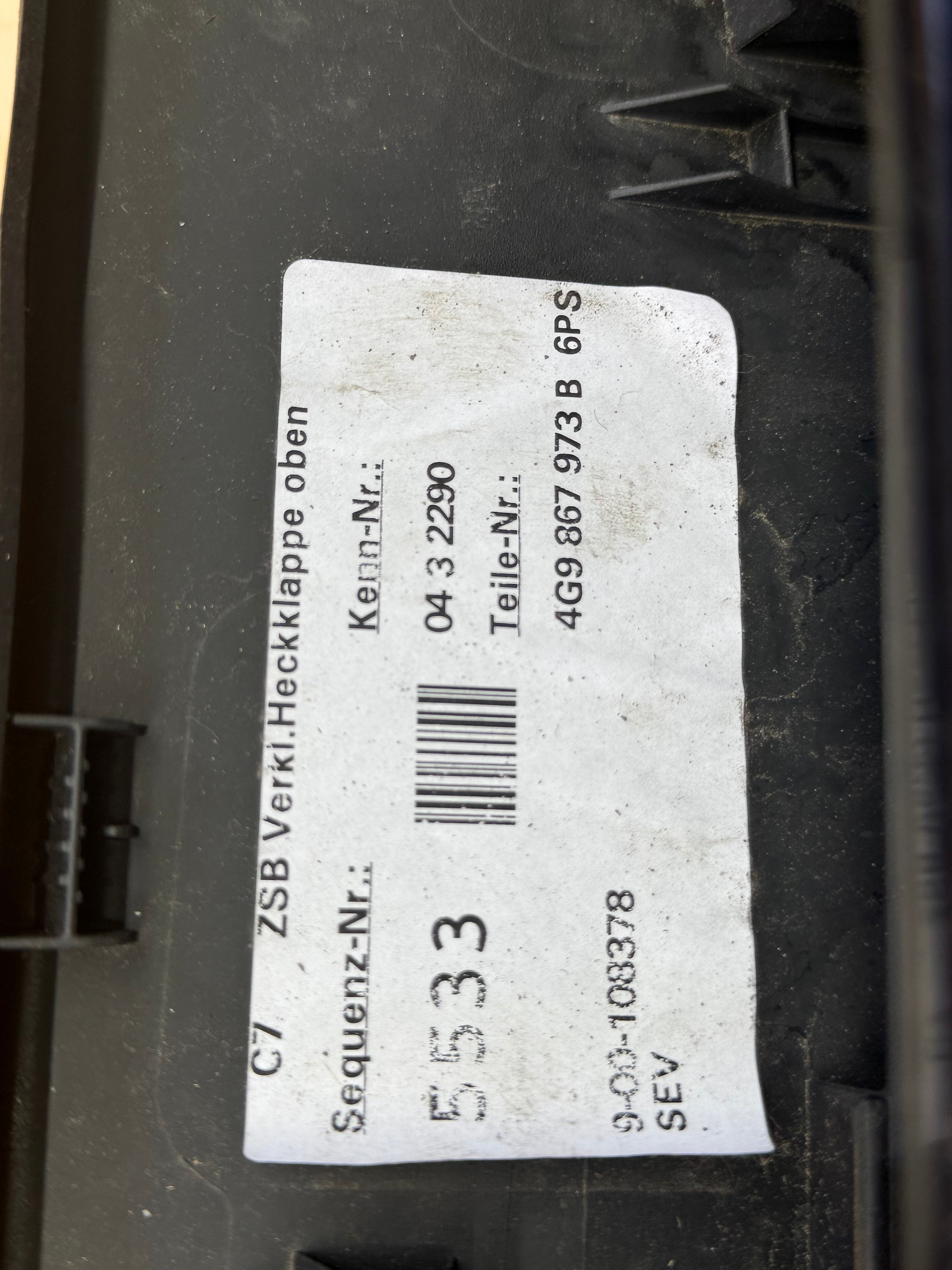 Audi RS6 2016 Bootlid / Tailgate