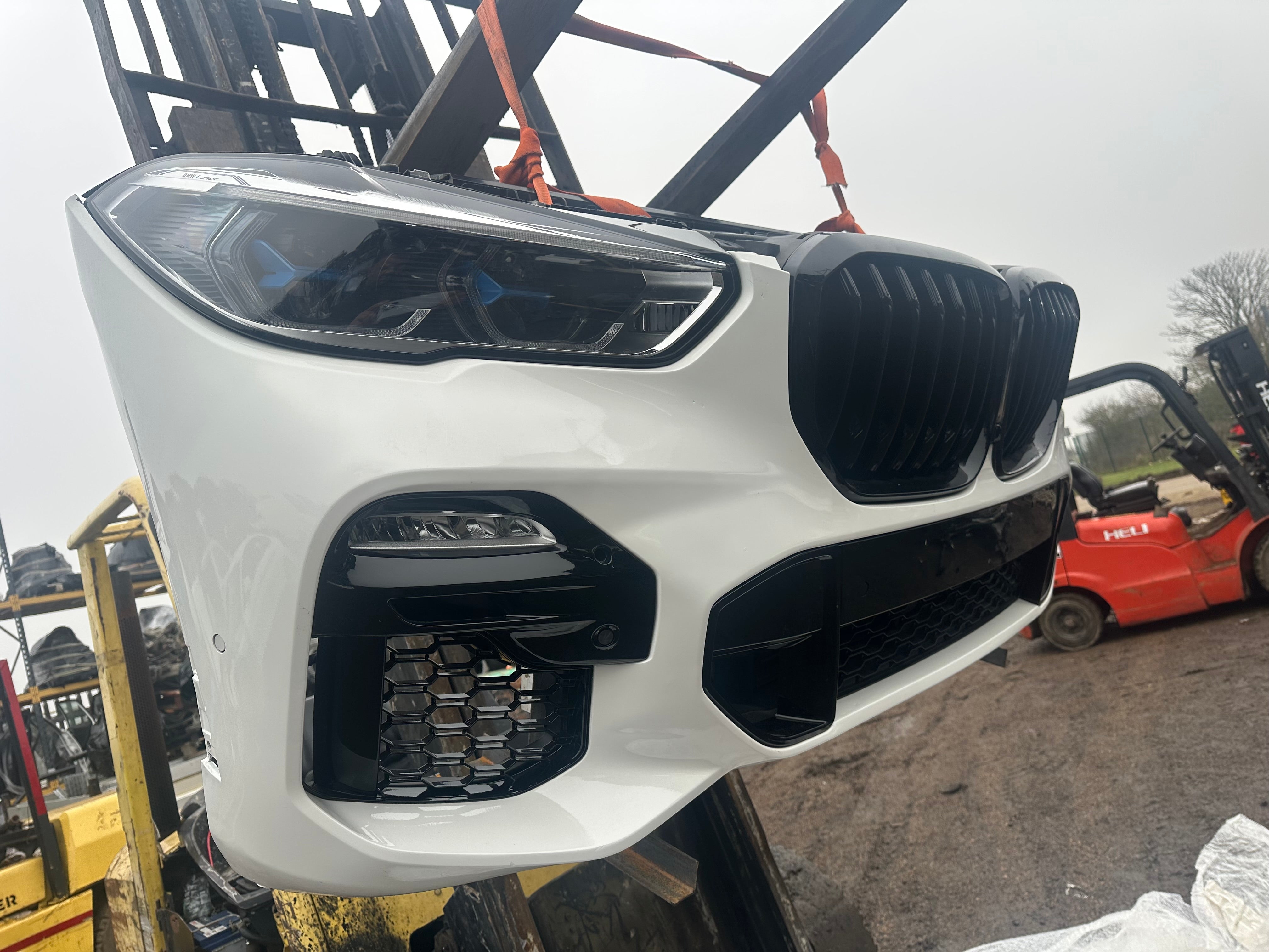 BMW X5 G05 M Sport 2019-2023 Complete Nose Cut with Laser Headlights, Complete Bumper, Slam Panel, and Rad Pack