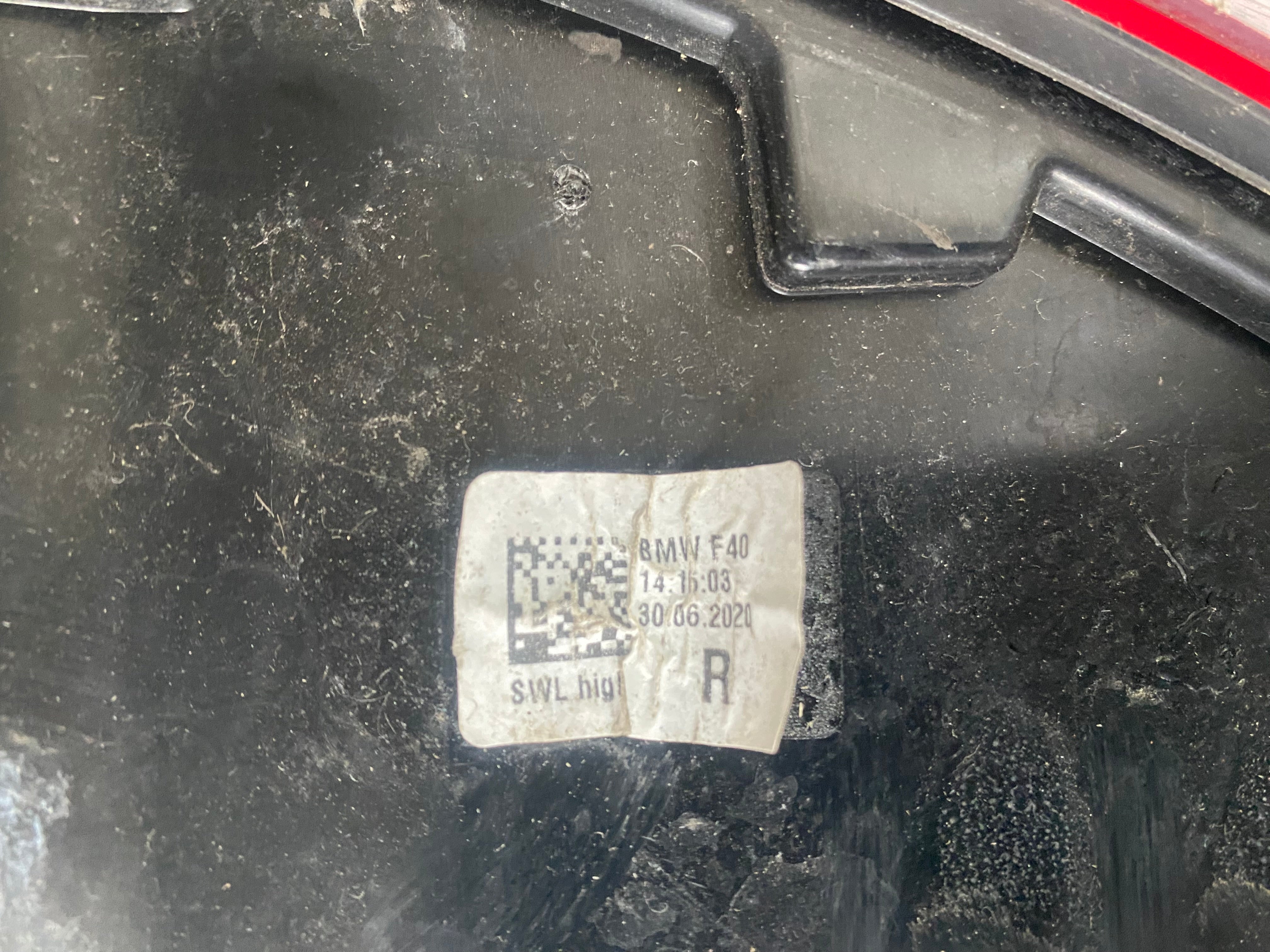 BMW 1 Series 2019–2023 F40 O/S/R Right Driver’s Rear Tail Light (7450644)
