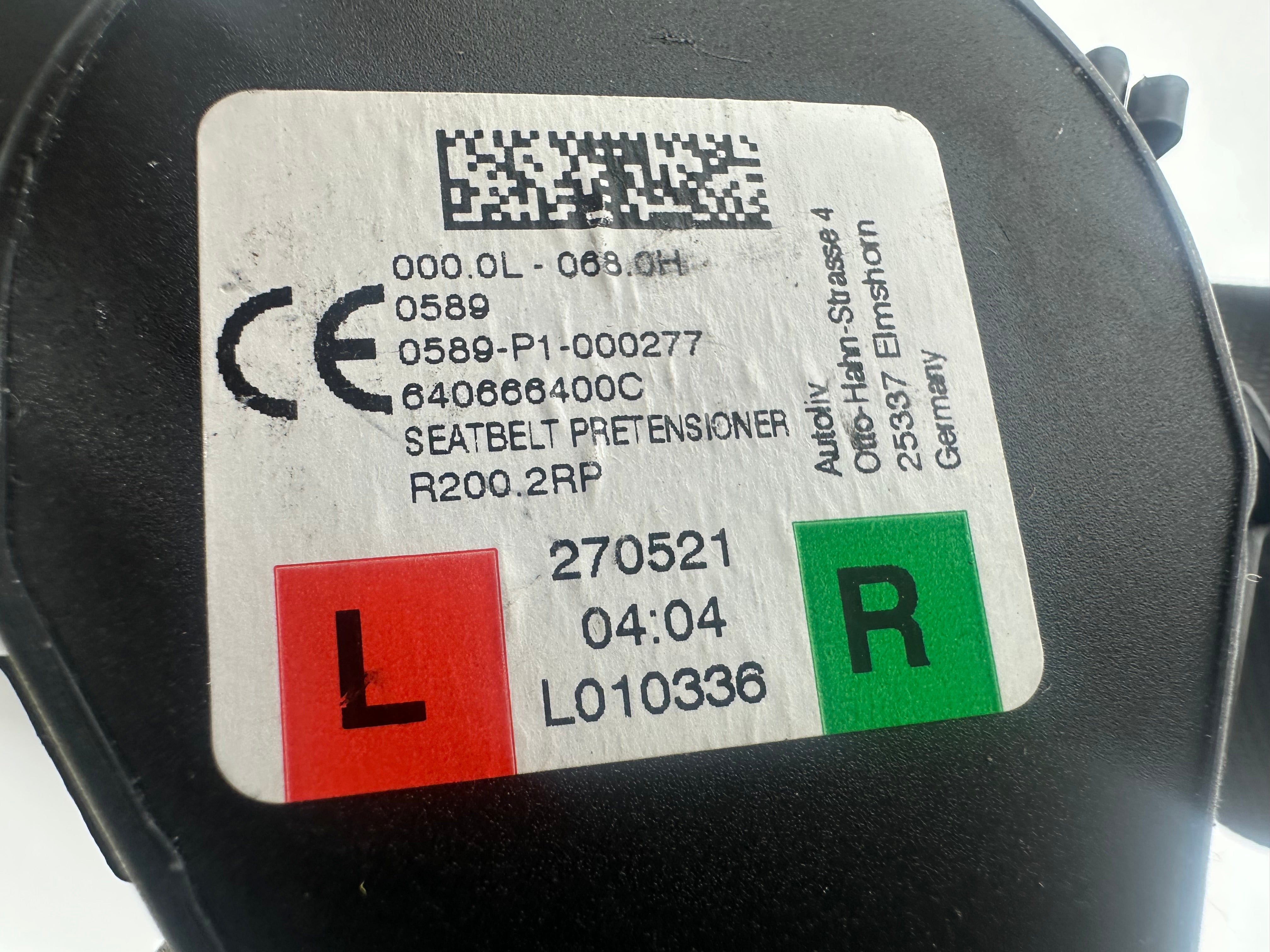 BMW 3 Series G21 Rear Right/Left Seat Belt (0589-P1-000277) (S3749627006) (640668400C)