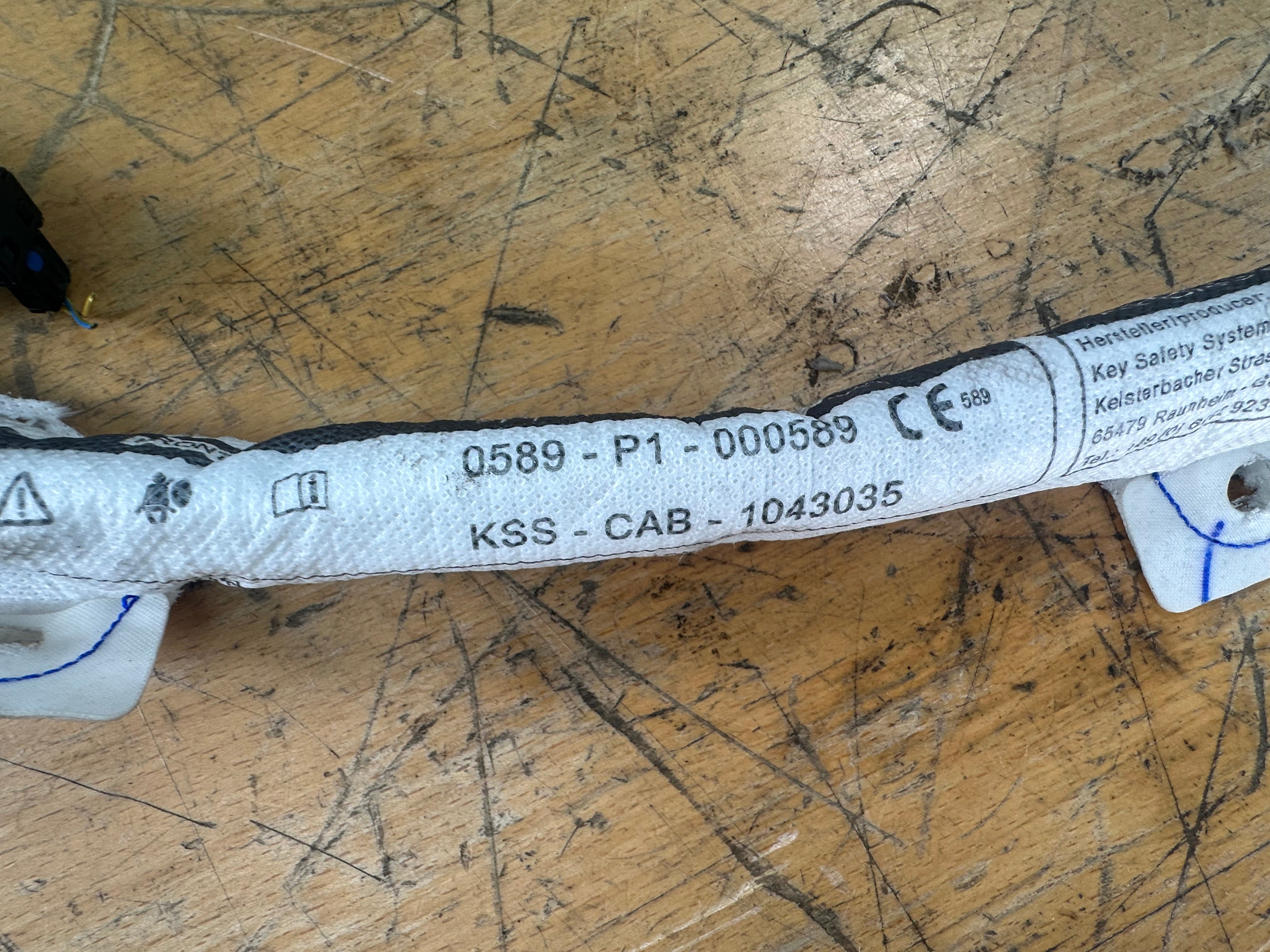 BMW 5 Series Left Roof Curtain Airbag (84737251713) (19B071105436) (0589-P1-000589)