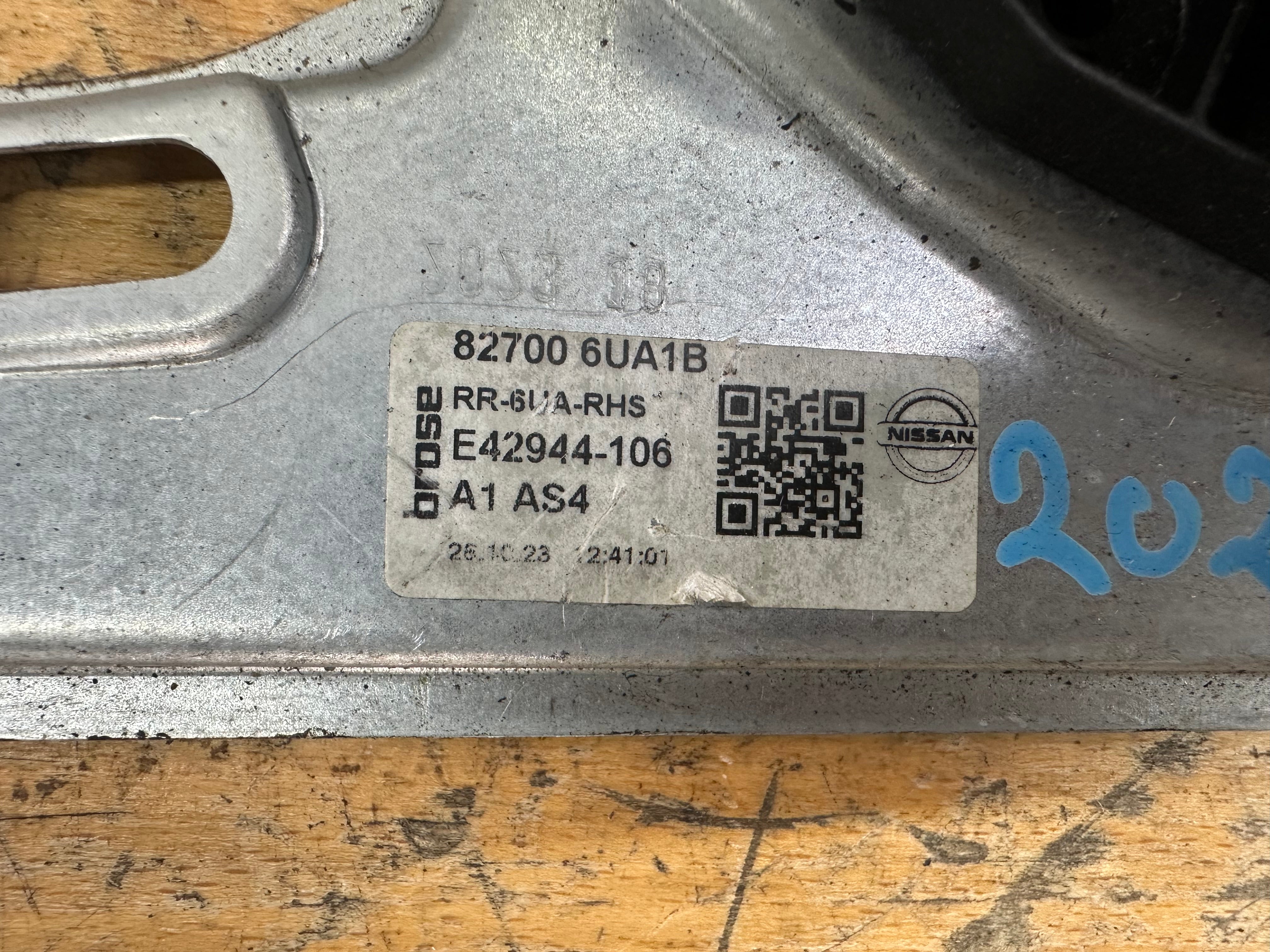 Nissan Qashqai J12 2024 Rear Right O/S/R Window Regulator (82700 6UA1B)