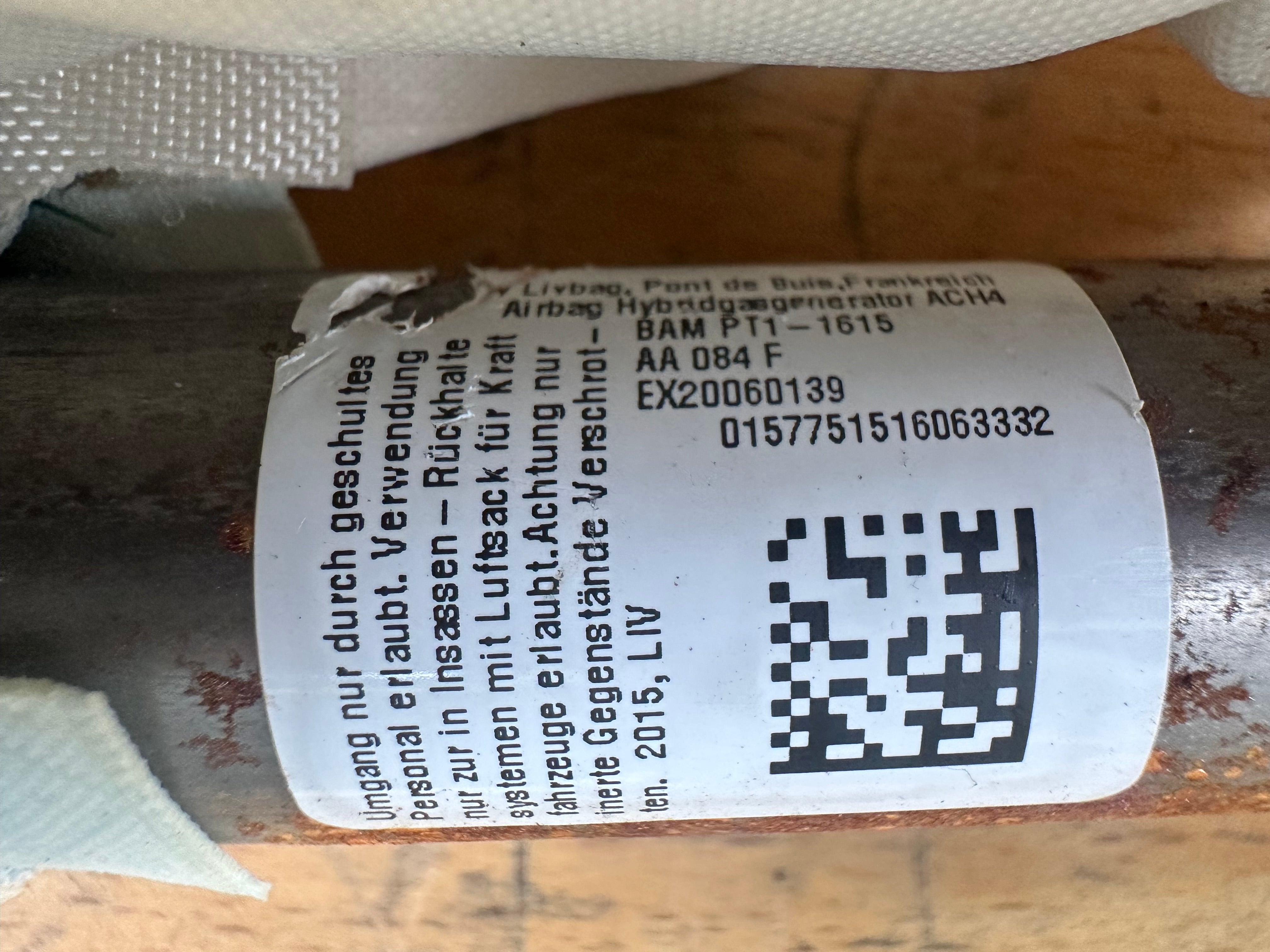 BMW 1 Series F20 2012-2019 Roof Curtain Airbag Left Passenger (7221045-12) (618344100)