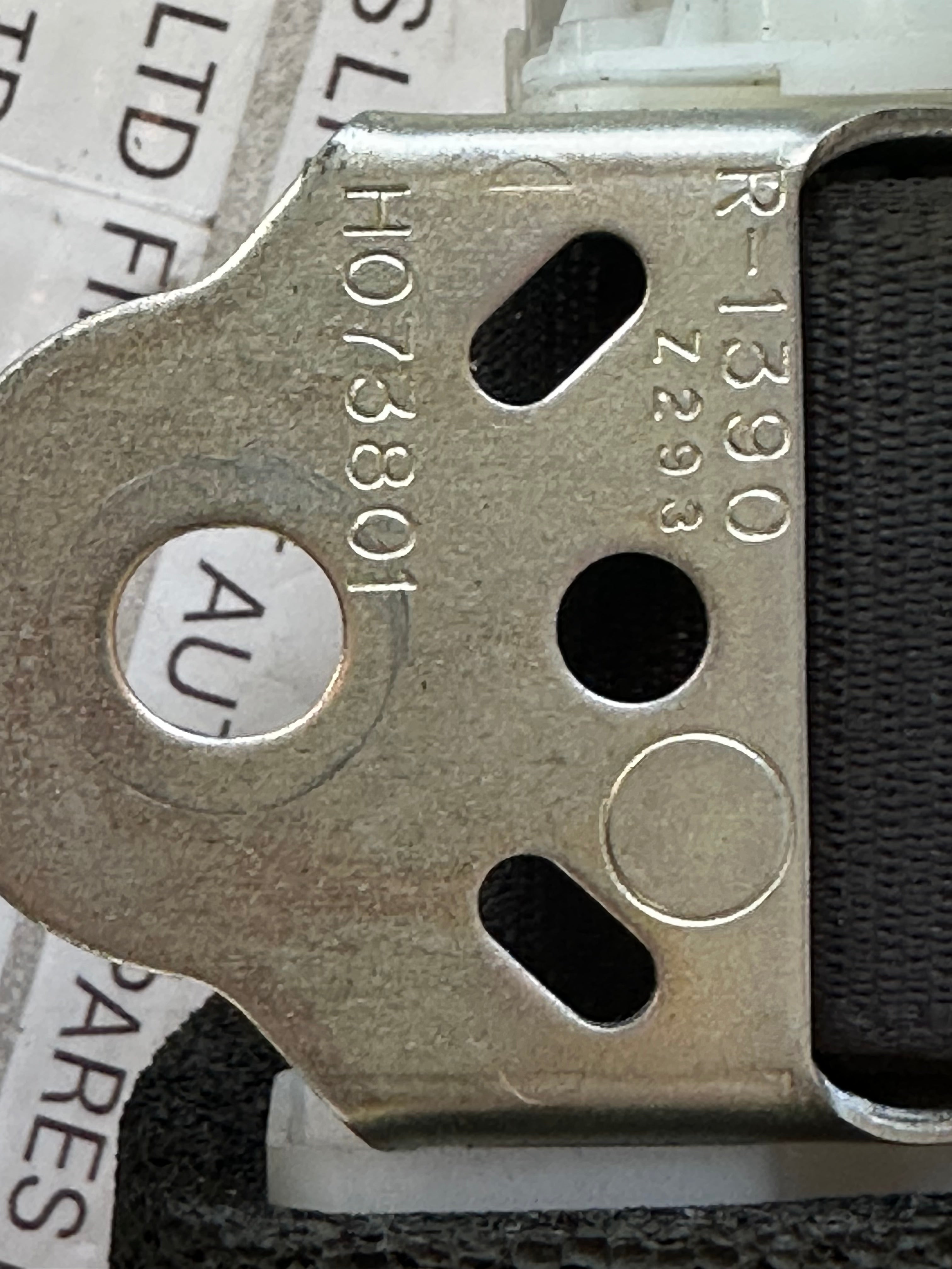 Toyota Yaris 2013 Right Rear Seatbelt (7P1700)