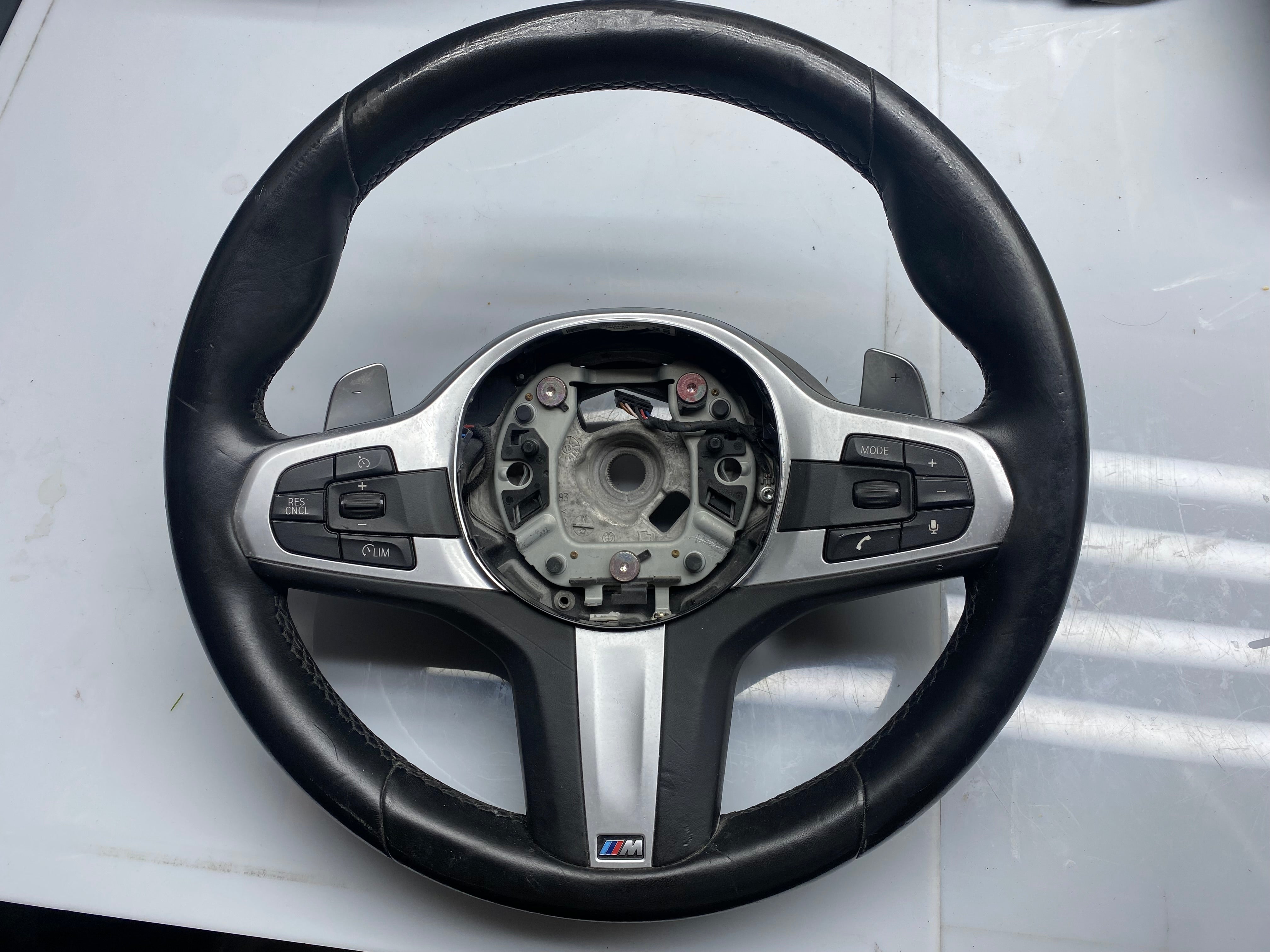 BMW 5 Series G30 G31 M Sport Black Leather Steering Wheel – 2017–2023 (6236433)