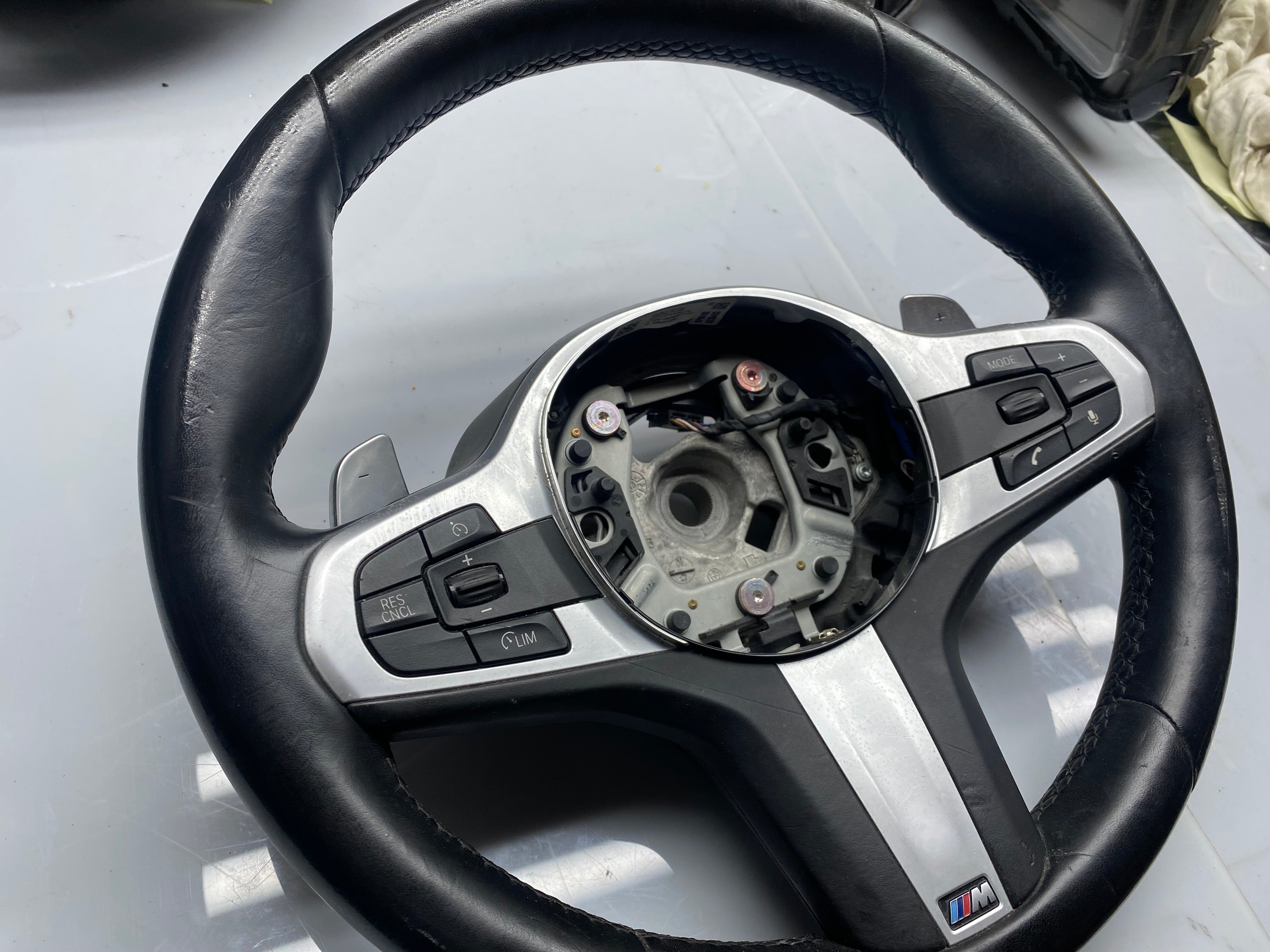 BMW 5 Series G30 G31 M Sport Black Leather Steering Wheel – 2017–2023 (6236433)