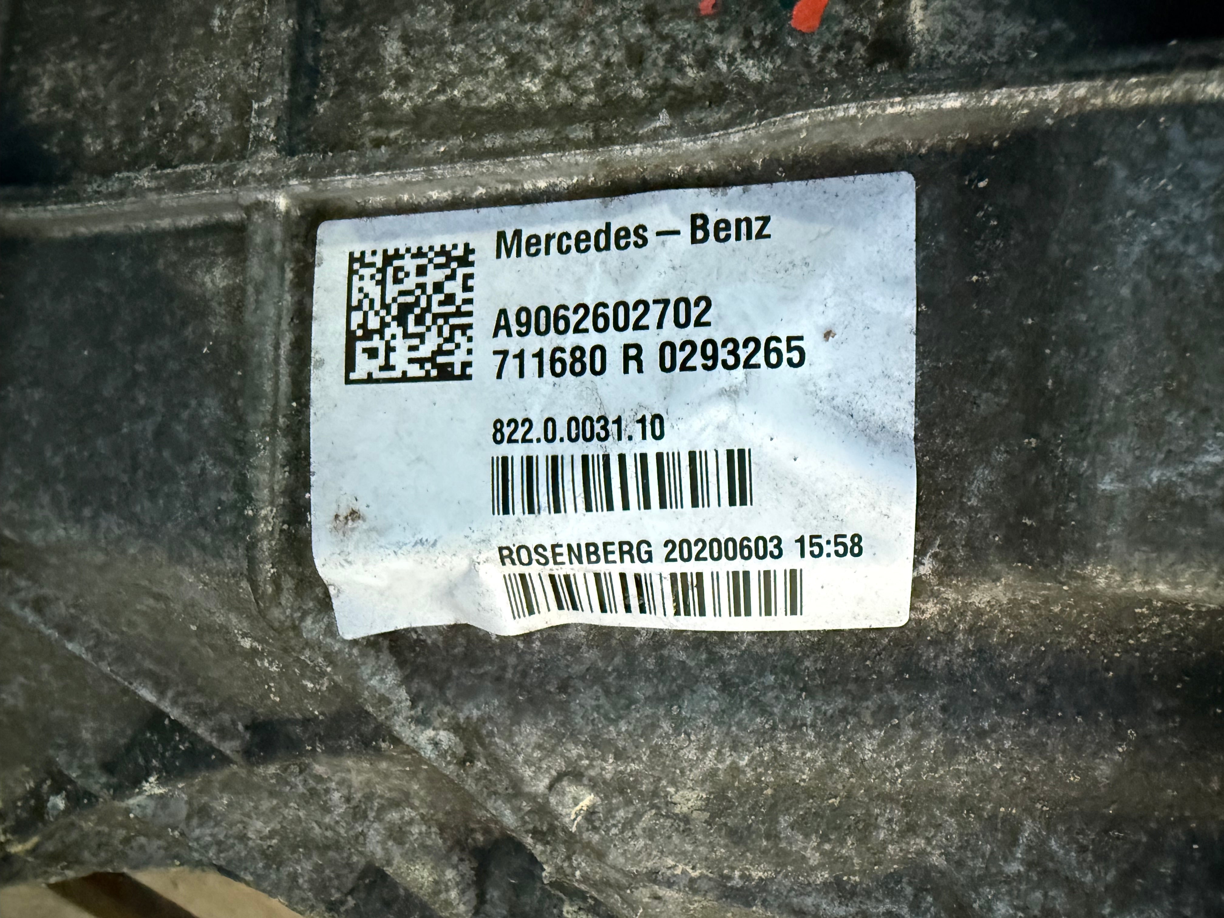 Mercedes Sprinter W907 6-Speed Gearbox 2020 (A9062602702)