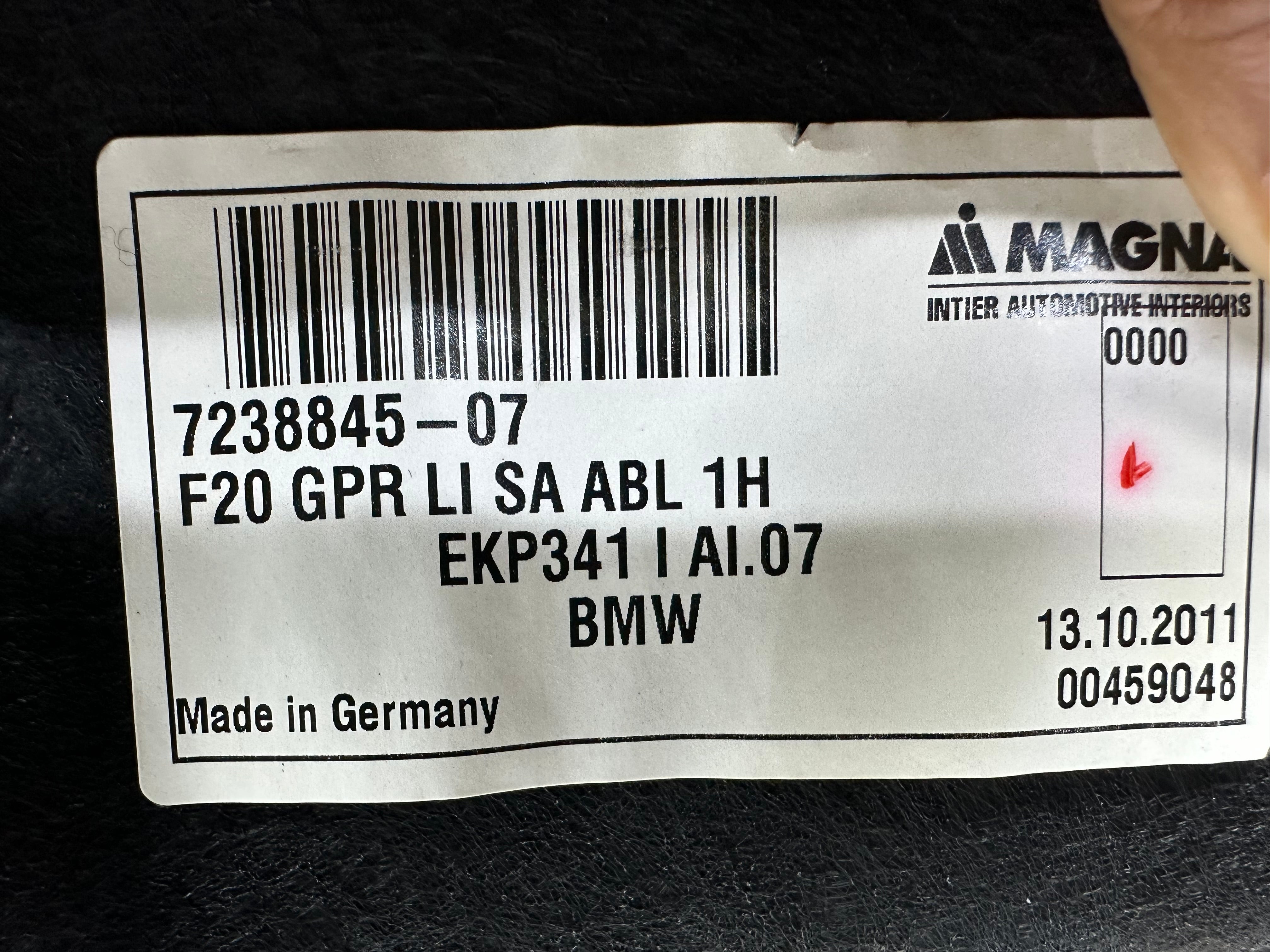 BMW 1 Series F20 F21 Trim Luggage Compartment Trunk Left (7238845-07)