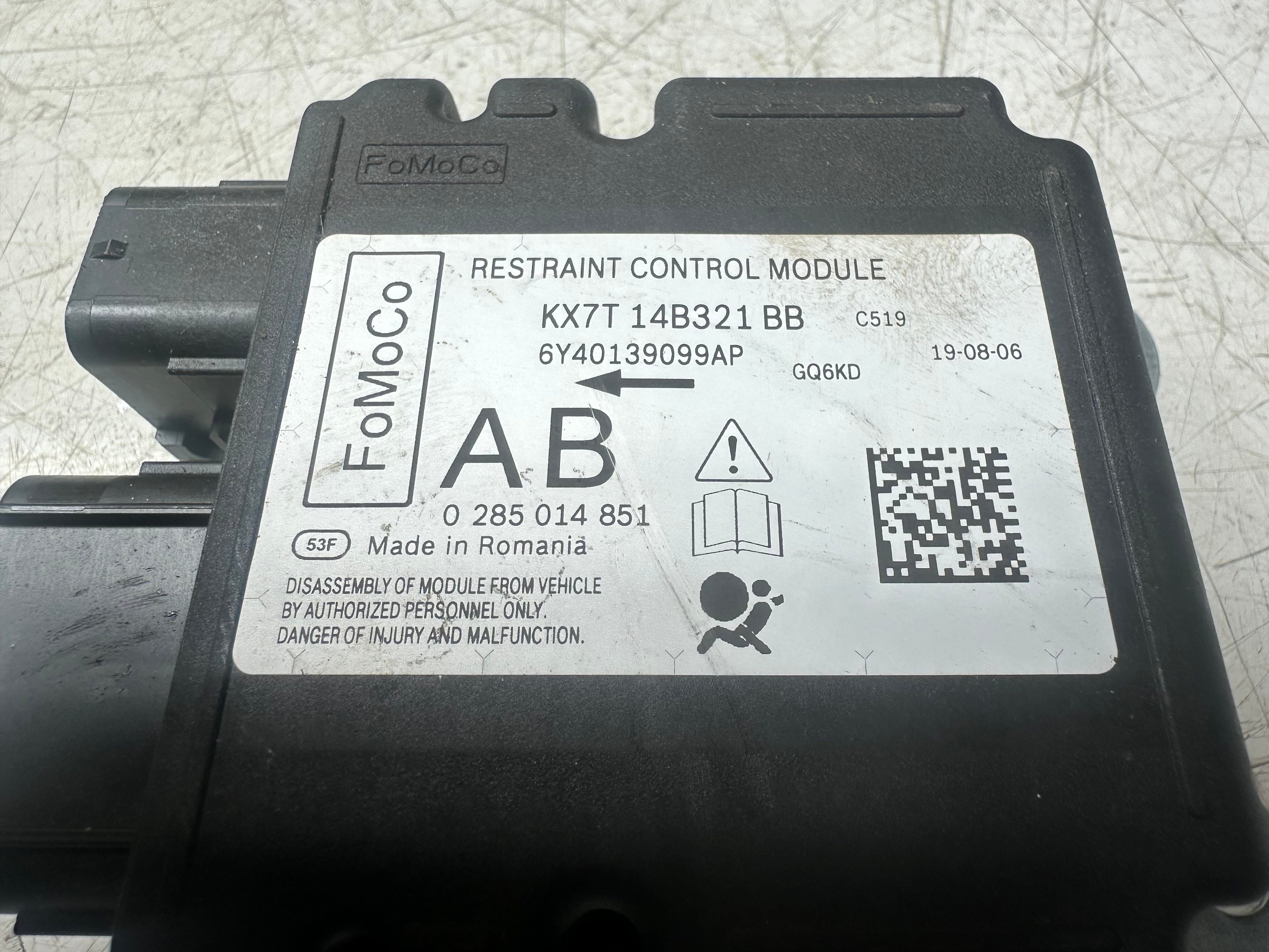 Ford Focus 2019–2024 Airbag Module ECU (KX7T-14B321-BB)