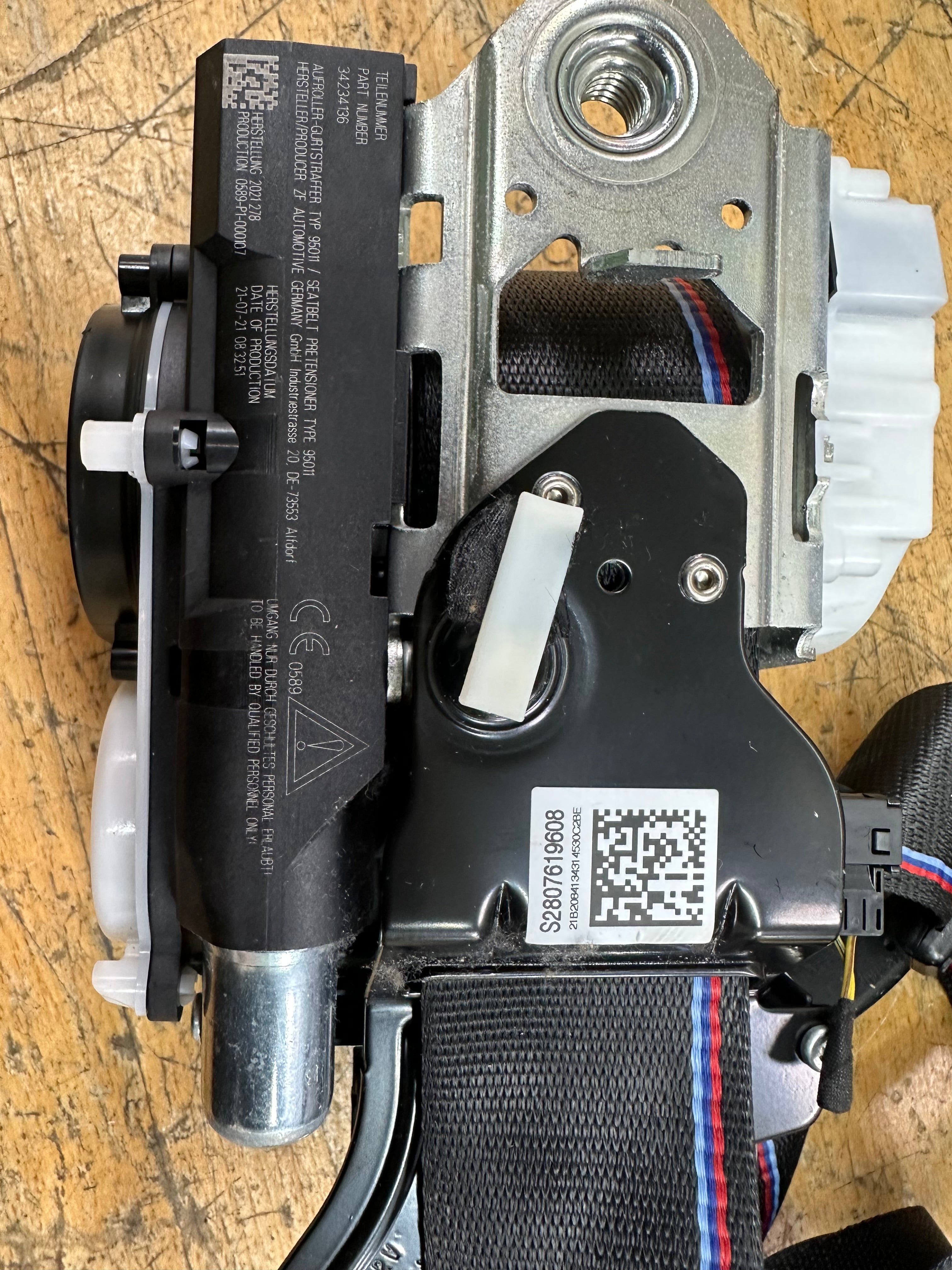 BMW X3 M F97 N/S/F Passenger Seatbelt Pretensioner M Sport Stitching (8076195)