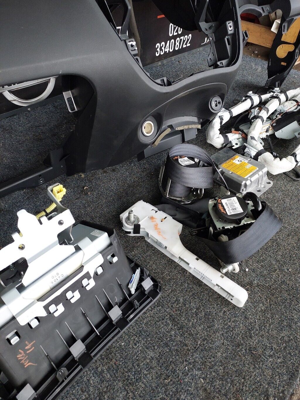 NISSAN JUKE DASHBOARD SEATBELT & AIRBAG COMPLETE 2014