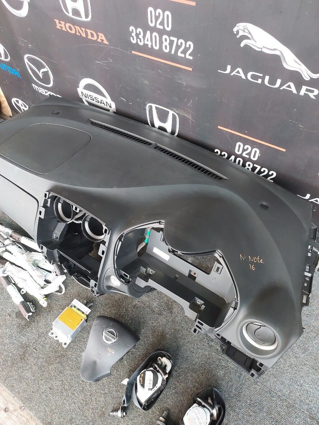 NISSAN NOTE 2016 DASHBOARD SEATBELT & AIRBAG KIT COMPLETE