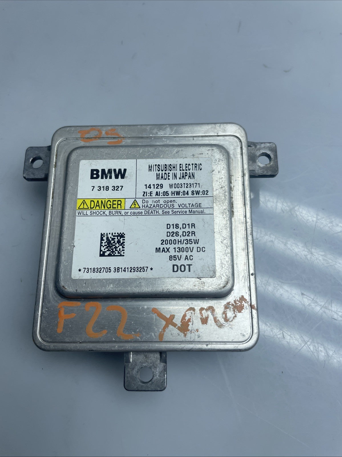 BMW 1 SERIES F20 F21 XENON HEADLIGHT BALLAST CONTROL MODULE ECU 7318327 (L133)