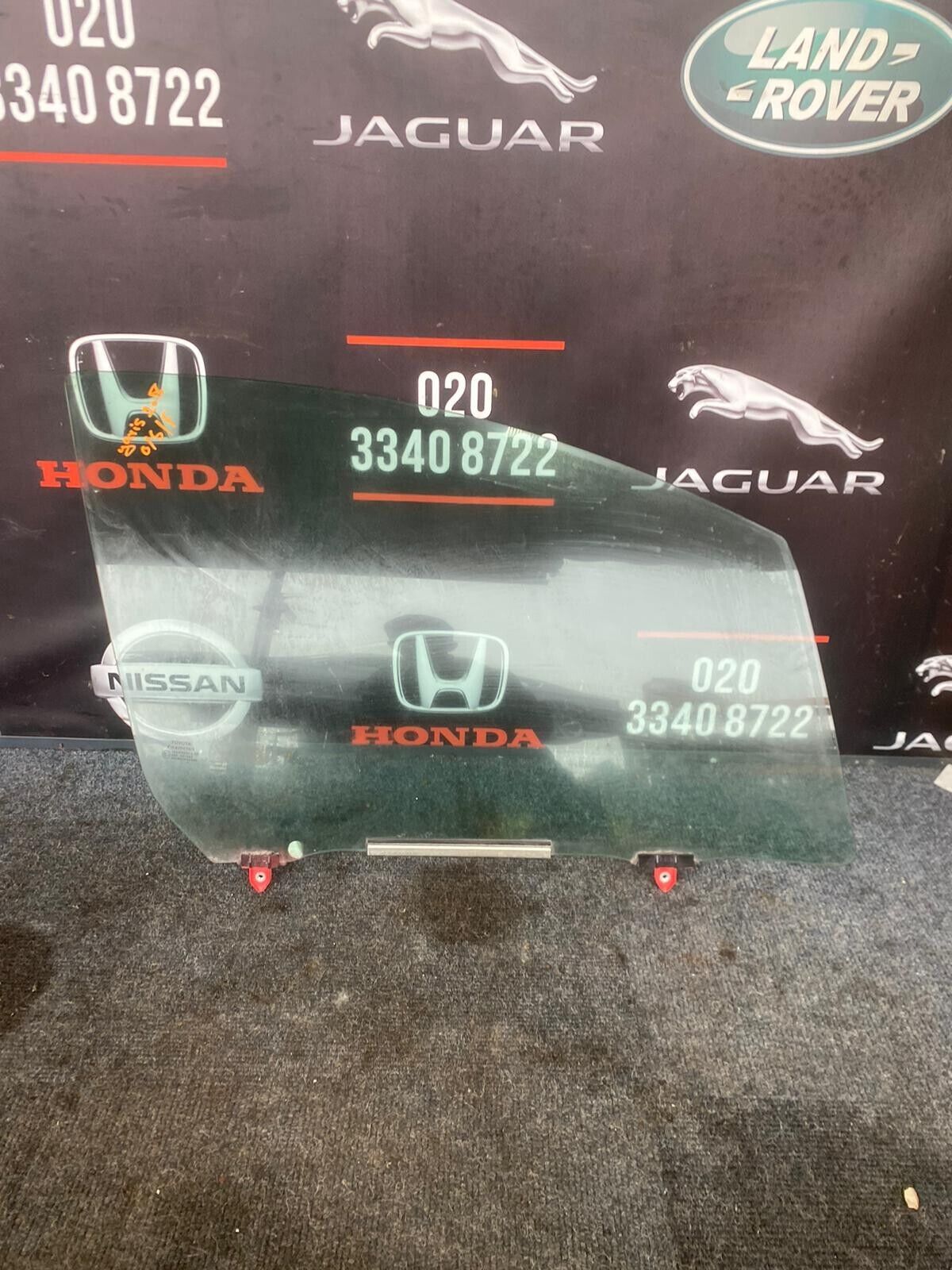 TOYOTA YARIS 2018 O/S FRONT RIGHT DOOR WINDOW GLASS