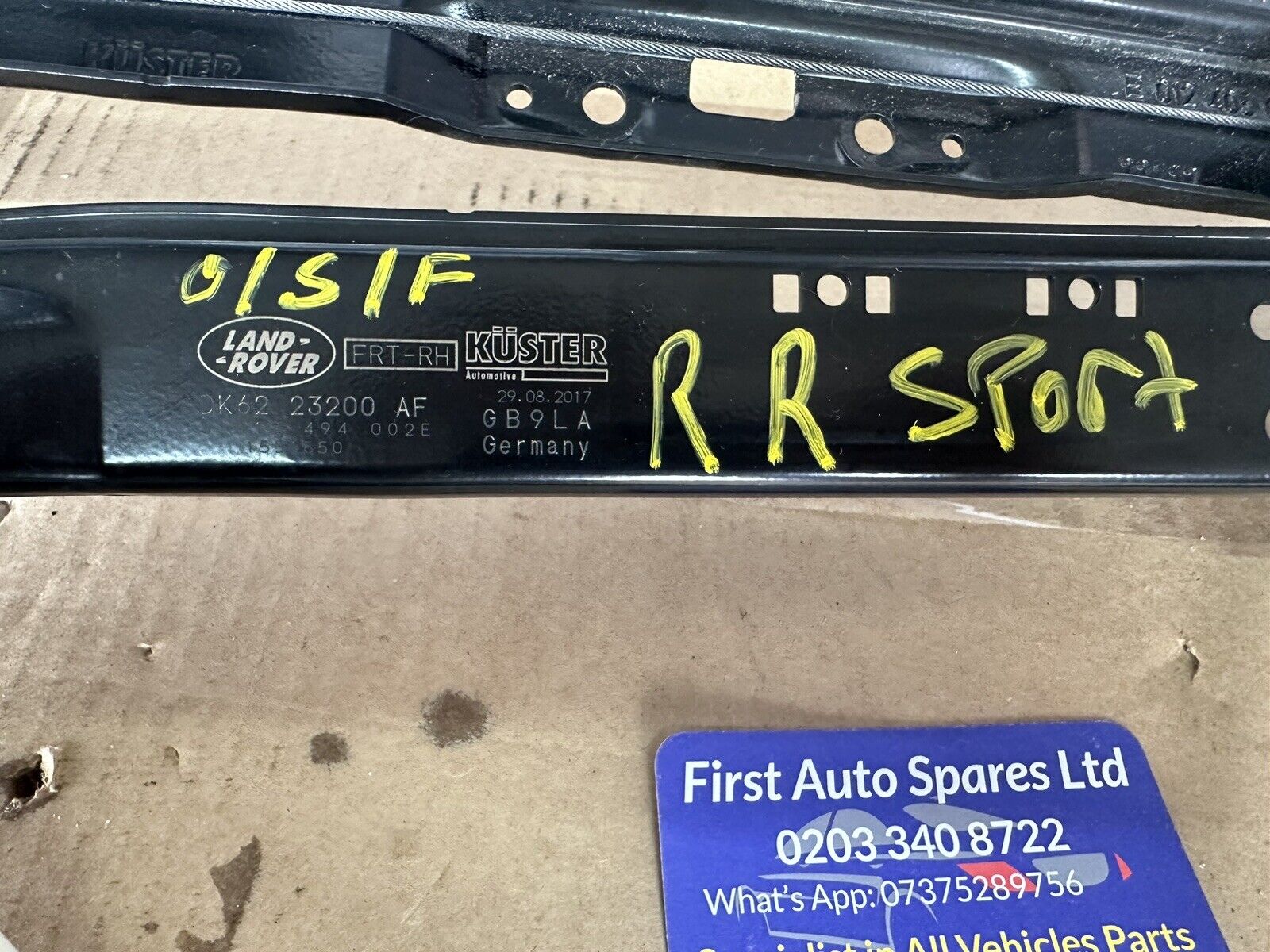 LAND ROVER RANGE ROVER SPORT RIGHT FRONT WINDOW REGULATOR 5 Door