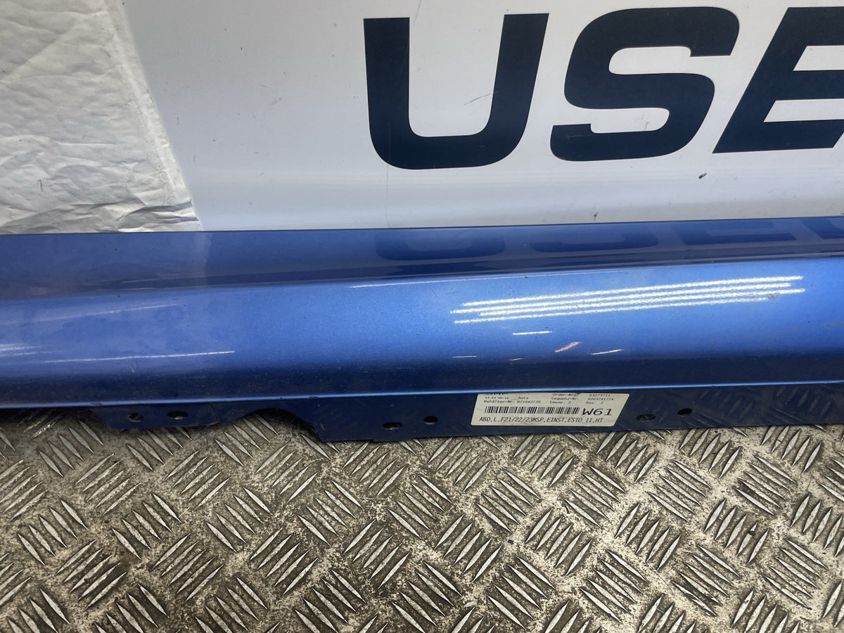 BMW 1 SERIES SIDE SKIRT PASSENGER LEFT MSPORT BLUE F21