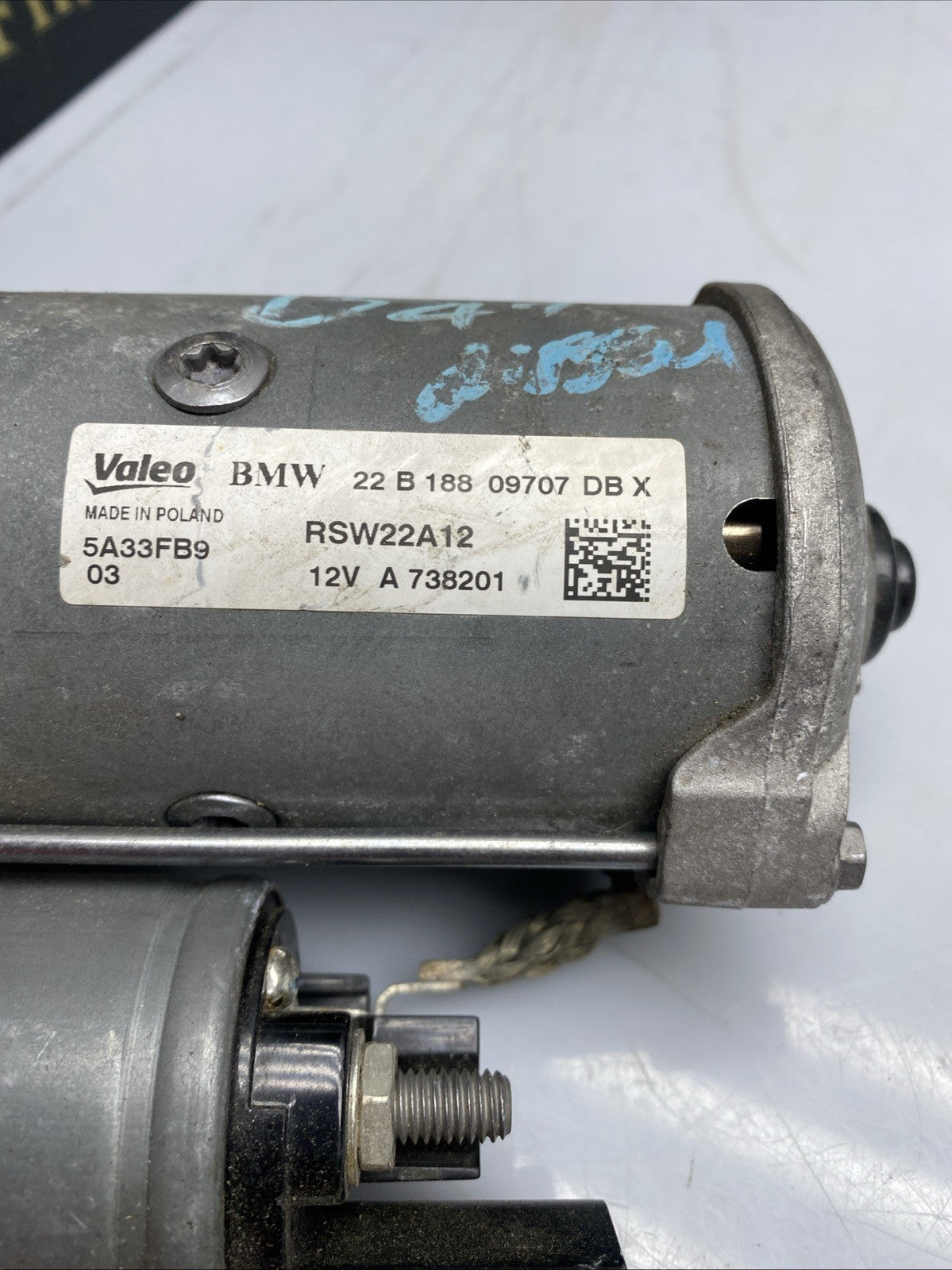 BMW 3 G20 G21 2023 Starter motor 5A33FB9 Diesel 110kW ASK19256