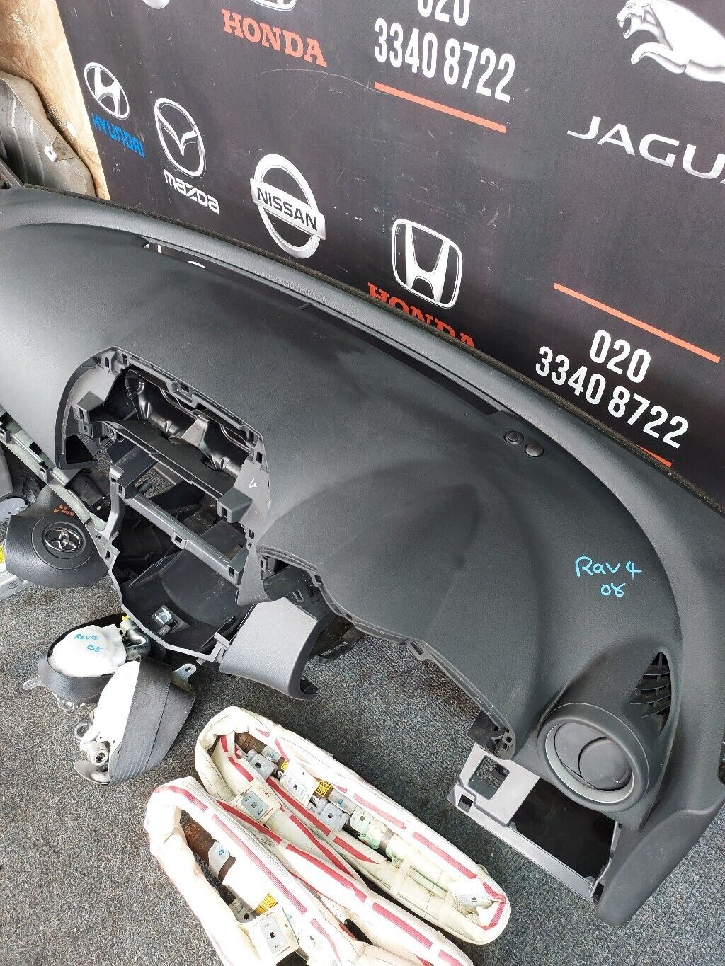 TOYOTA RAV 4 2008 COMPLETE DASHBOARD SEATBELT & AIRBAG KIT