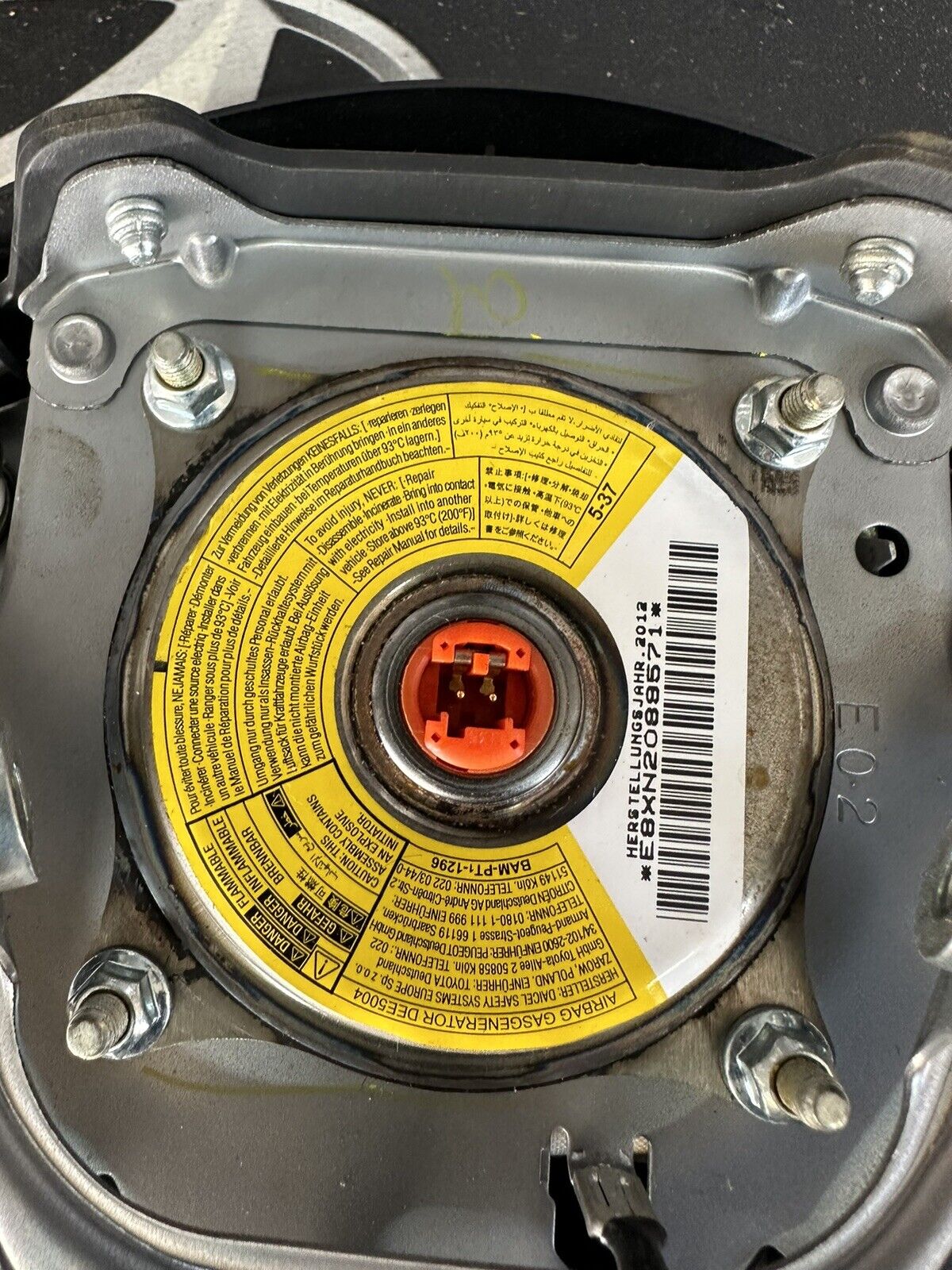 TOYOTA AYGO MK1 XB10 STEERING WHEEL AIRBAG