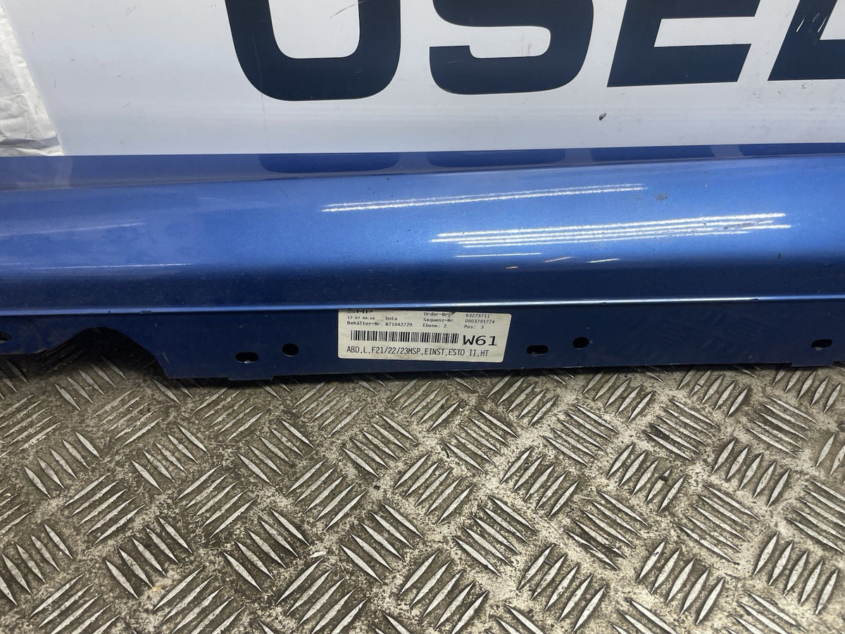 BMW 1 SERIES SIDE SKIRT PASSENGER LEFT MSPORT BLUE F21